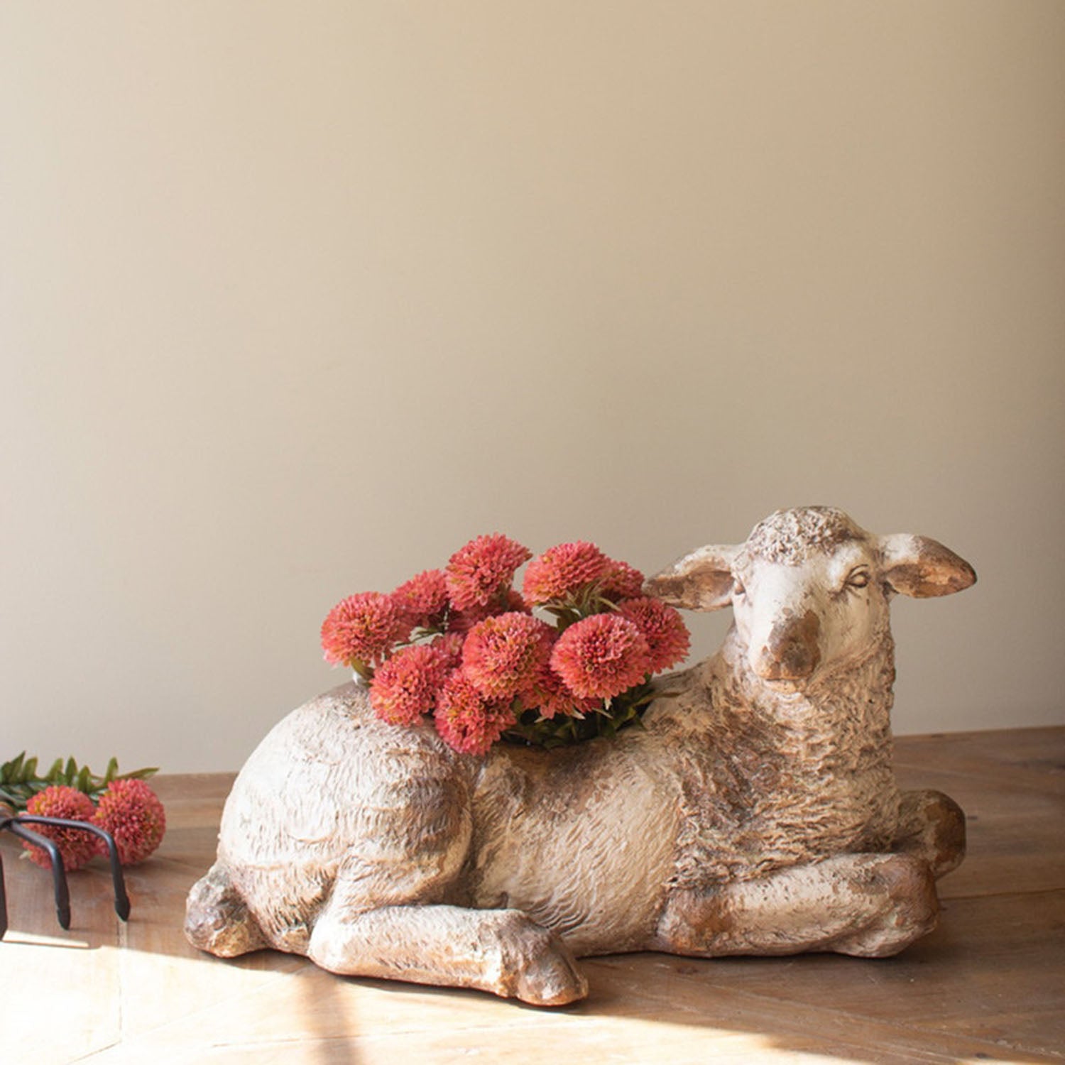 Faux Concrete Sheep Planter