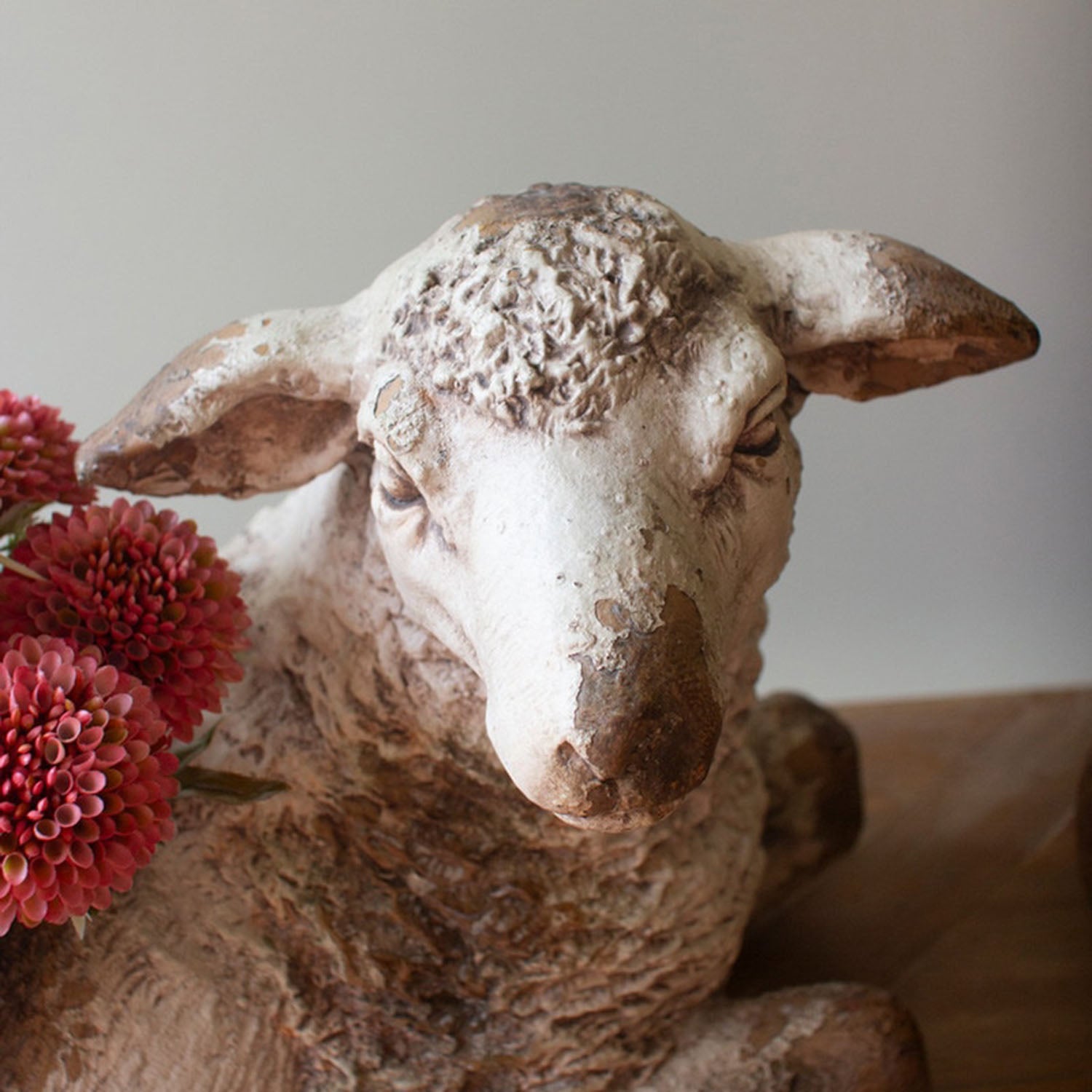 Faux Concrete Sheep Planter