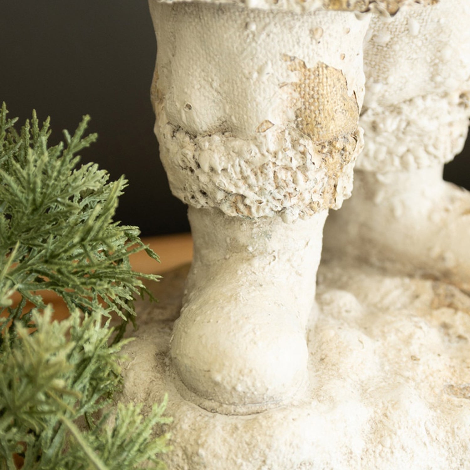 Faux Concrete Santa 18"T