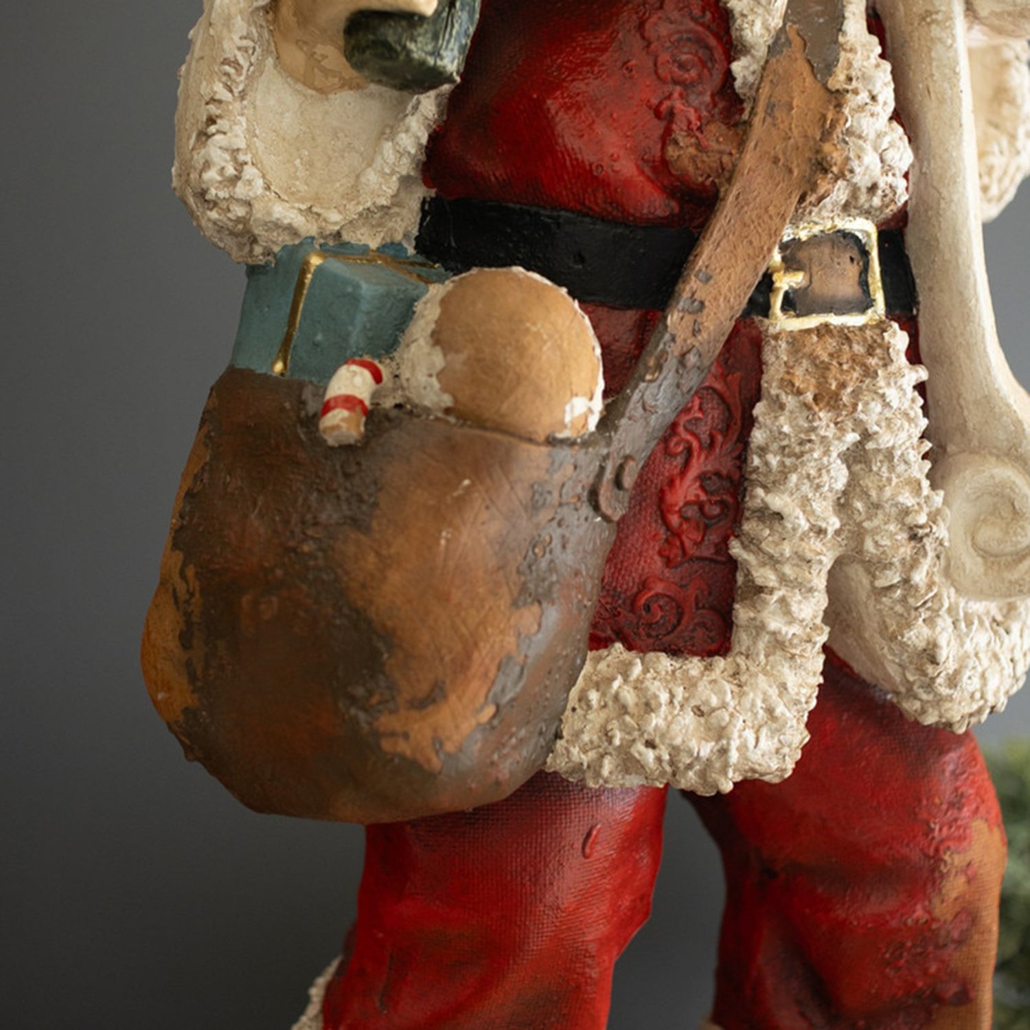 Faux Concrete Santa with List