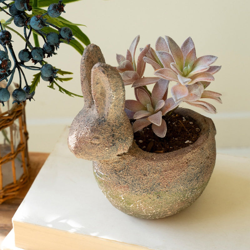 Rabbit Rustic Terracotta Planter