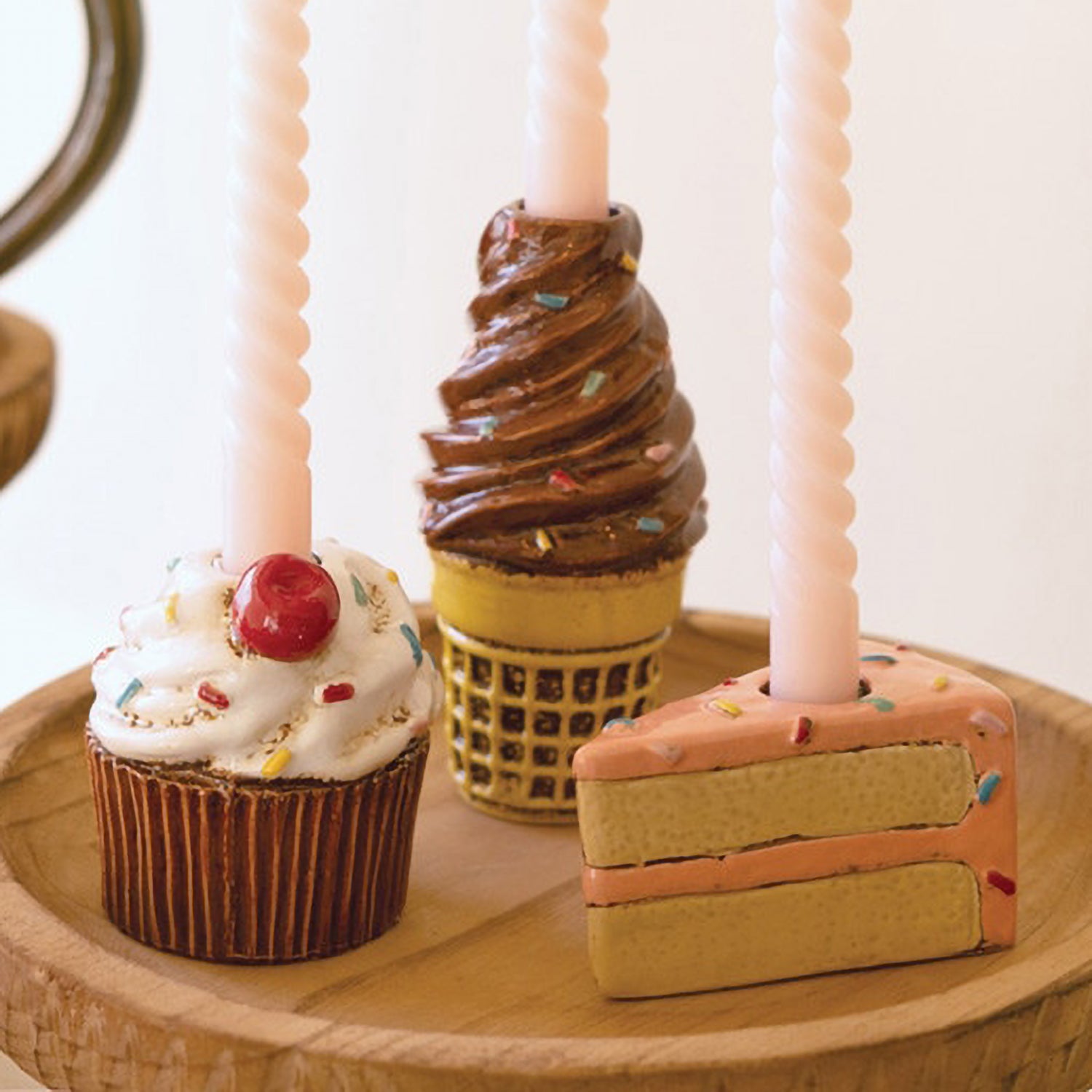 Dessert Taper Candle Holder Set of 3