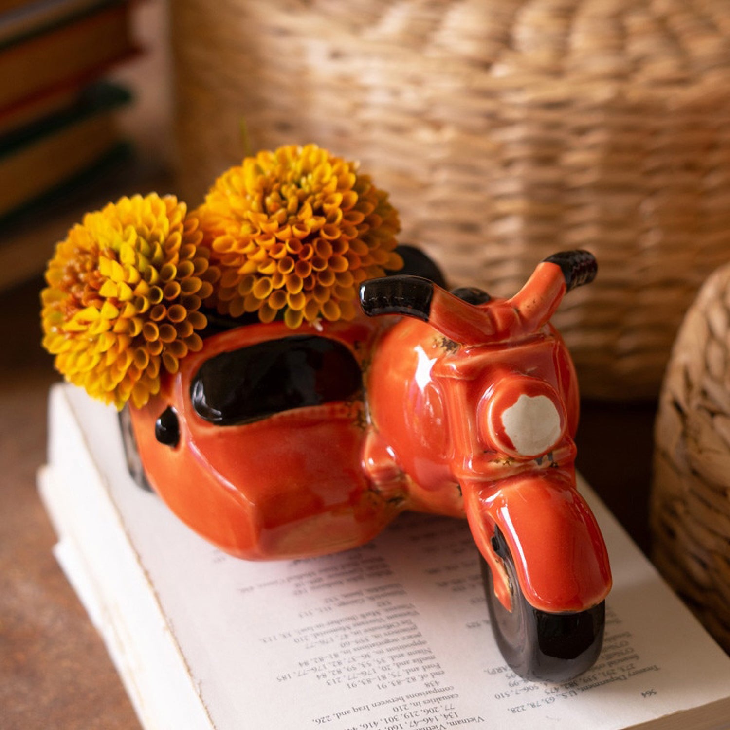 Motorcycle with Sidecar Planter