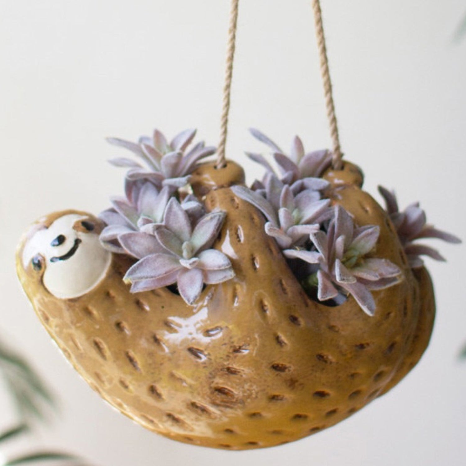 sloth hanging plant holder Hanging Sloth Planter