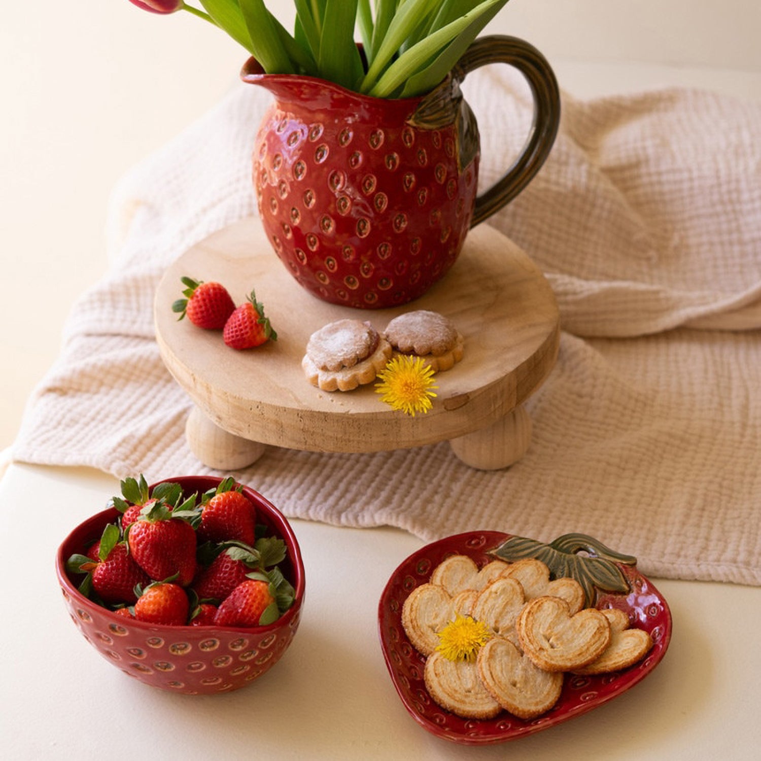 Strawberry Bowl Set of 2