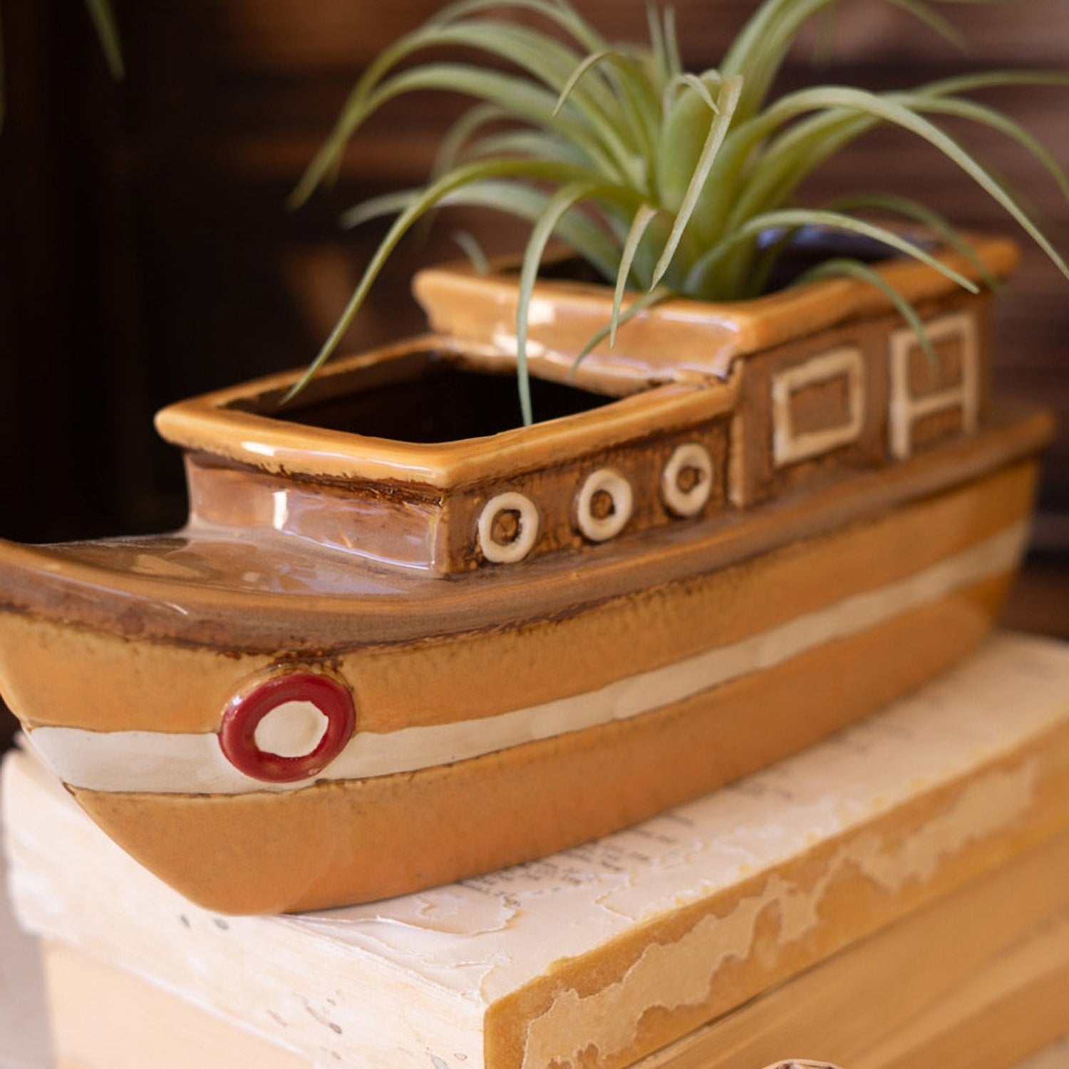 Boat Ceramic Planter