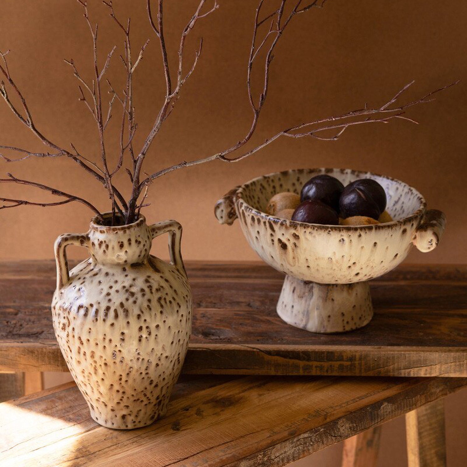 Rustic Ceramic Compote