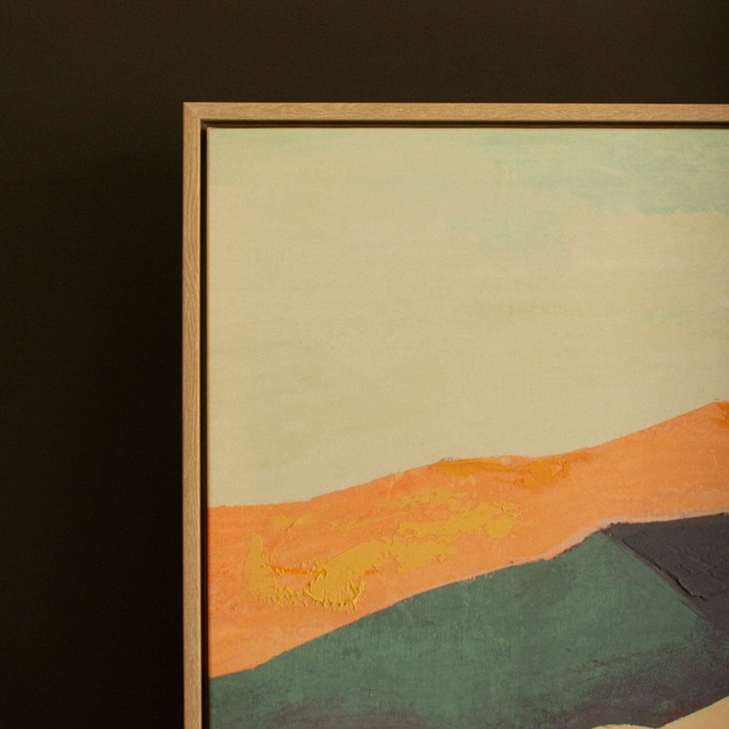 Landscape framed artwork set styled together on a wall