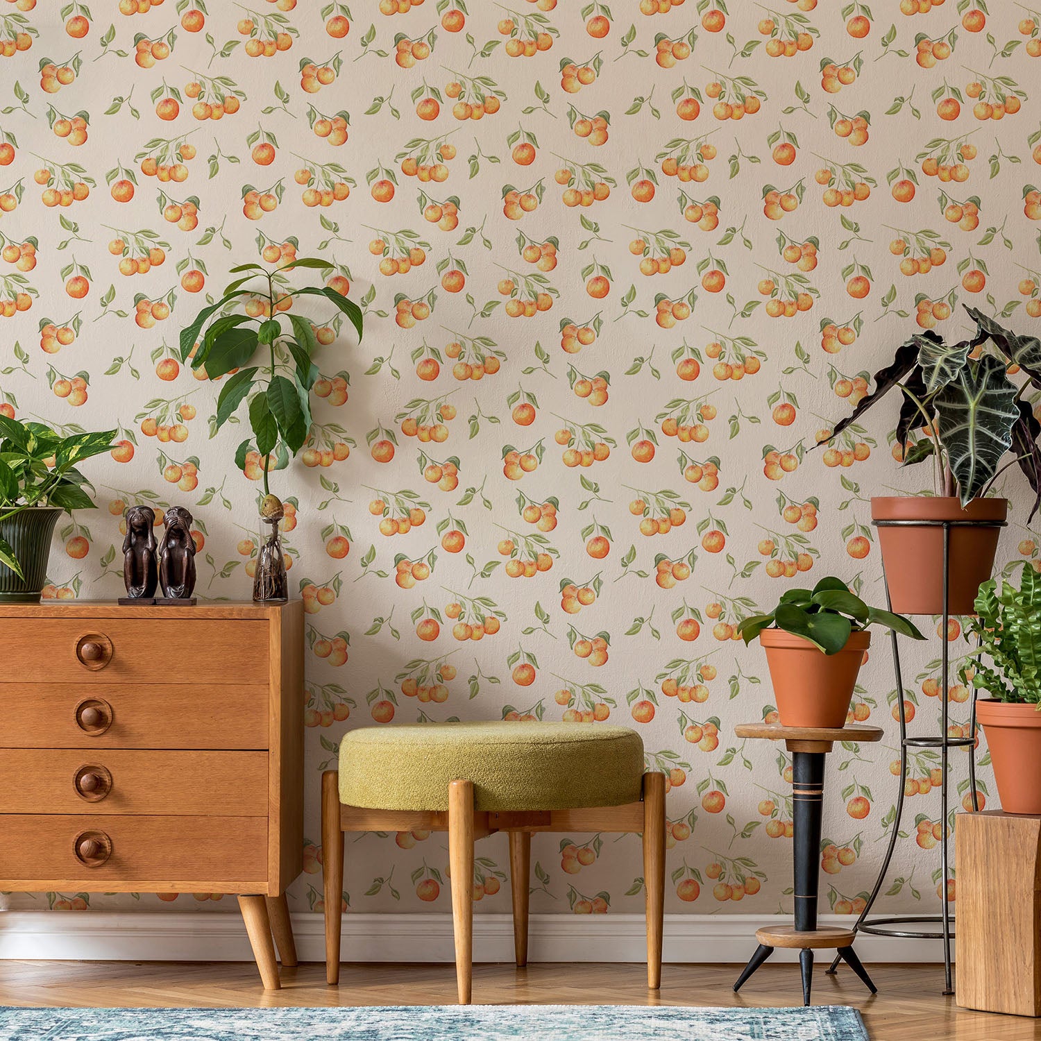 Mitchell Black Citrus Wallpaper