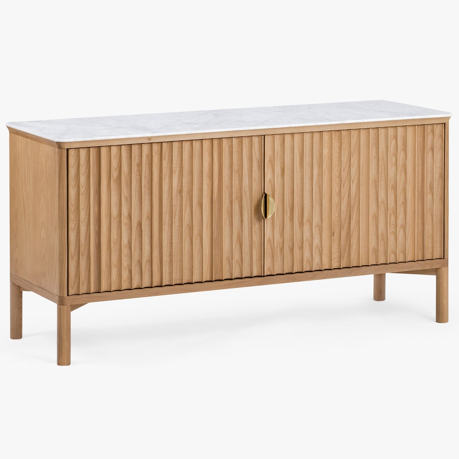 Co. House Designs Olive Reeded Natural Oak Sideboard