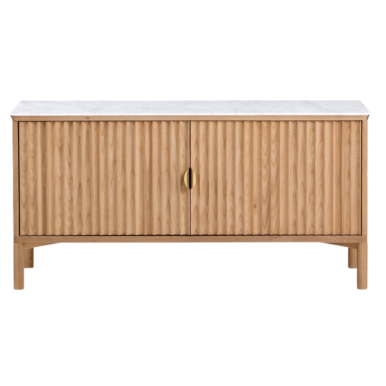 Co. House Designs Olive Reeded Natural Oak Sideboard