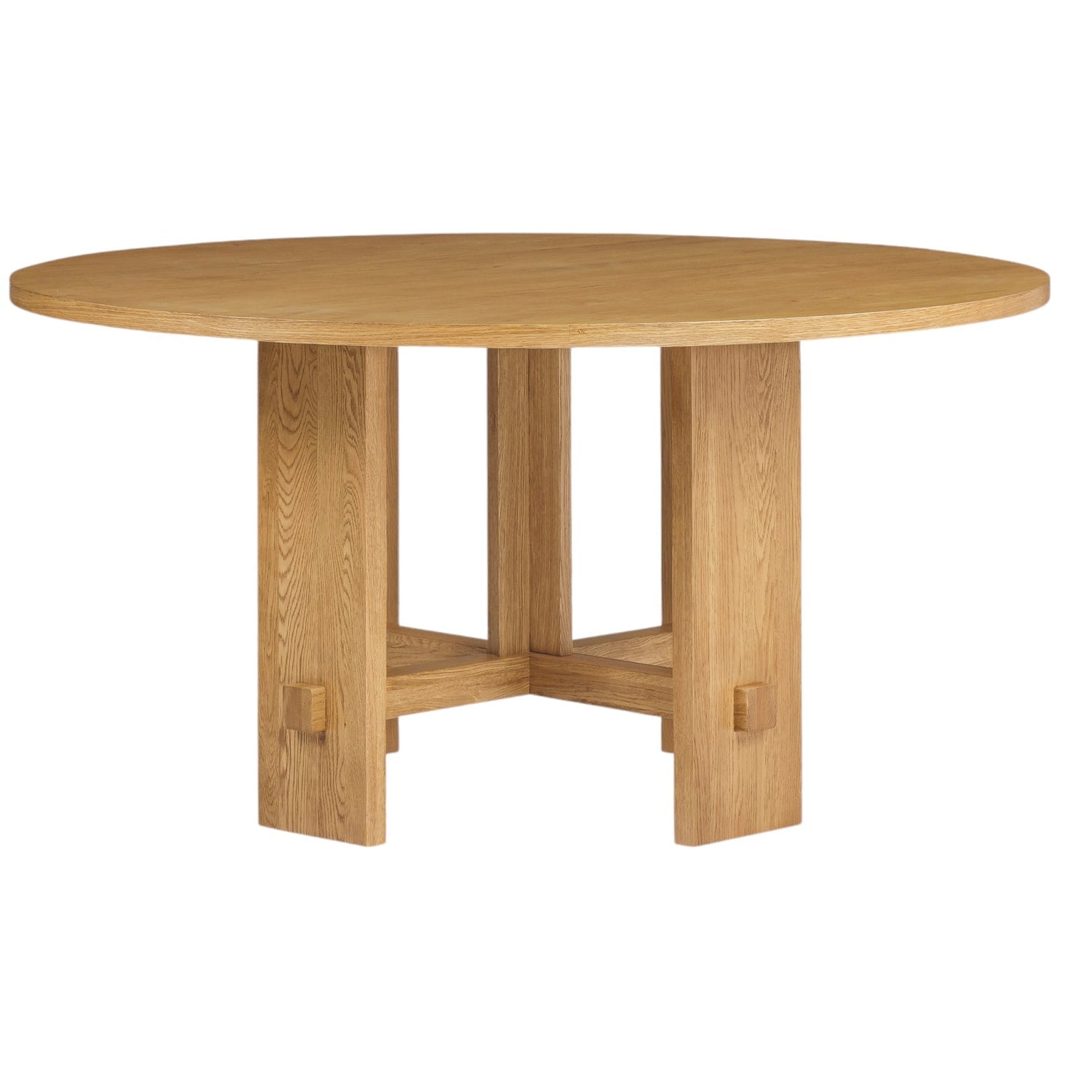 Co. House Designs Saguaro Round Oak Honey Dining Table
