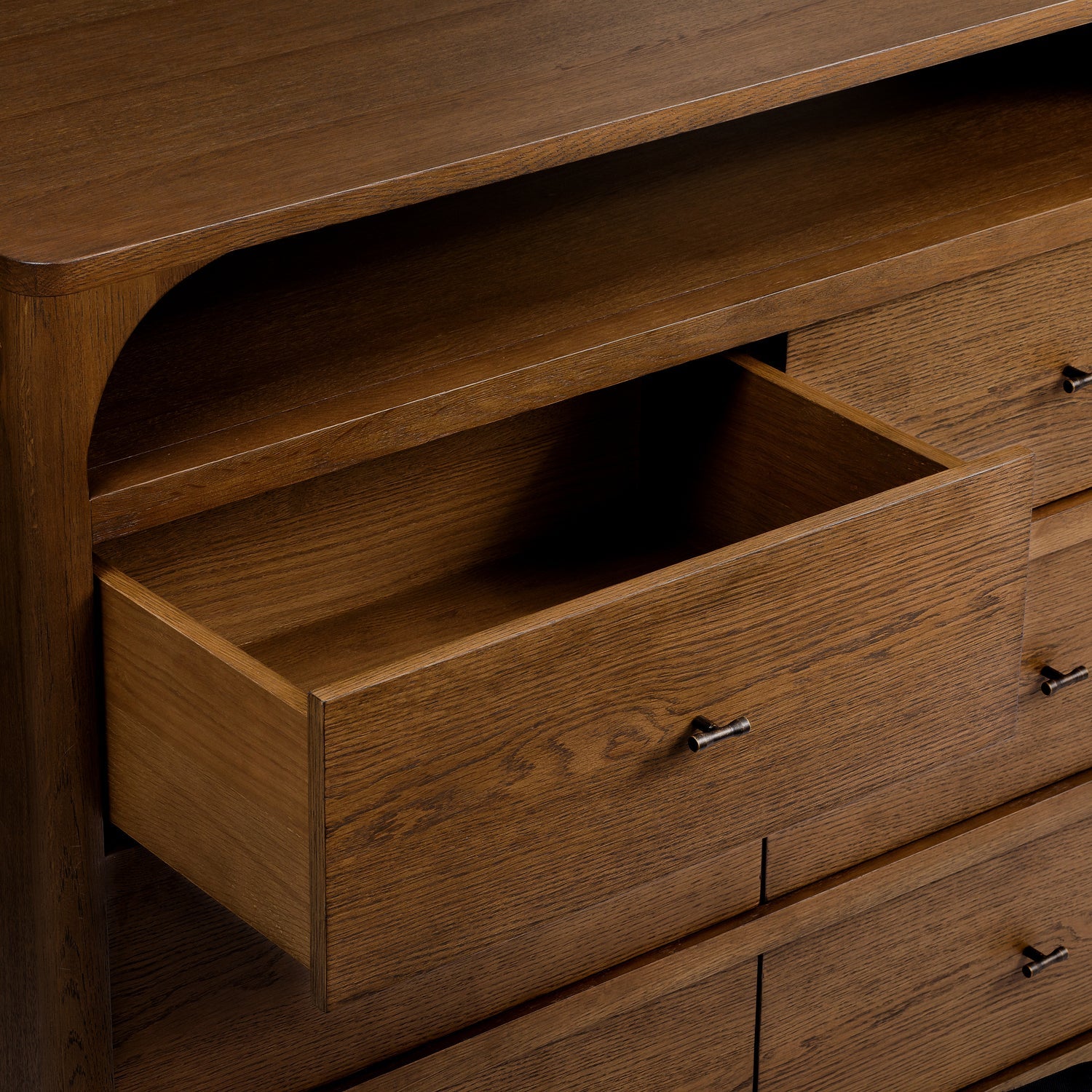 Co. House Designs Cali 6-Drawer Oak Walnut Dresser