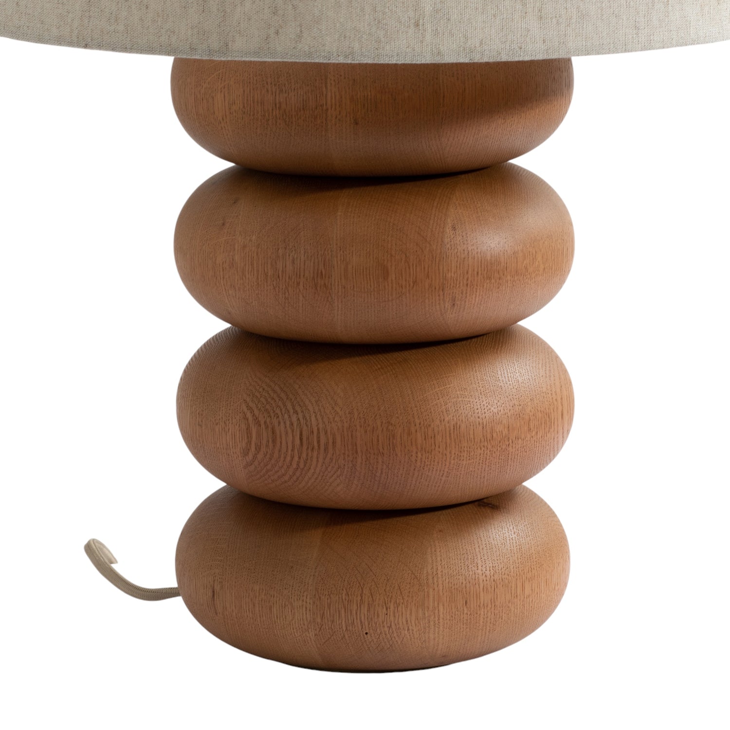 Co. House Designs Sandia Oak Wood Natural Large Table Lamp