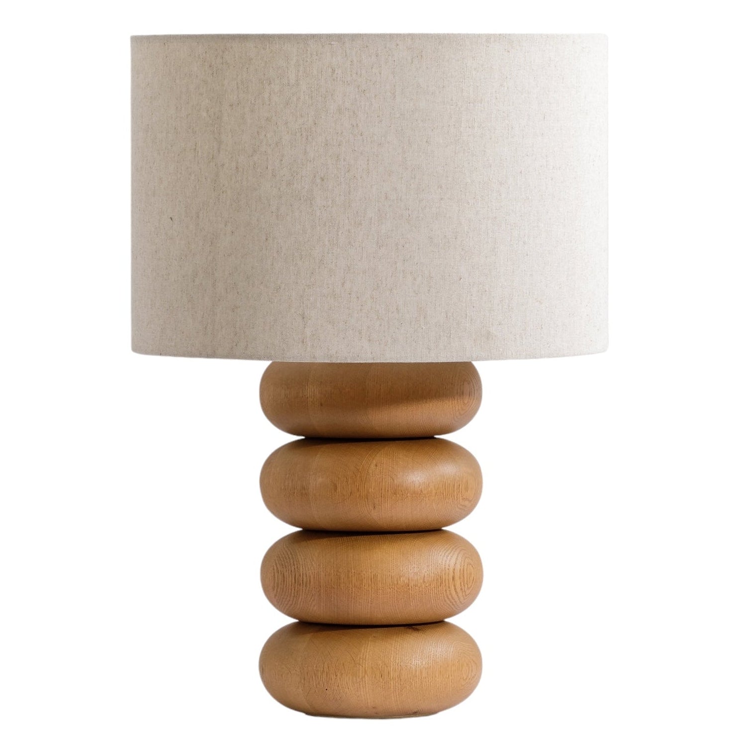 Co. House Designs Sandia Oak Wood Natural Large Table Lamp