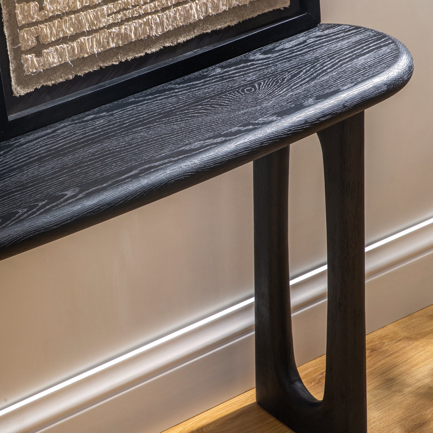 Co. House Designs Eva Oak Black Console Table
