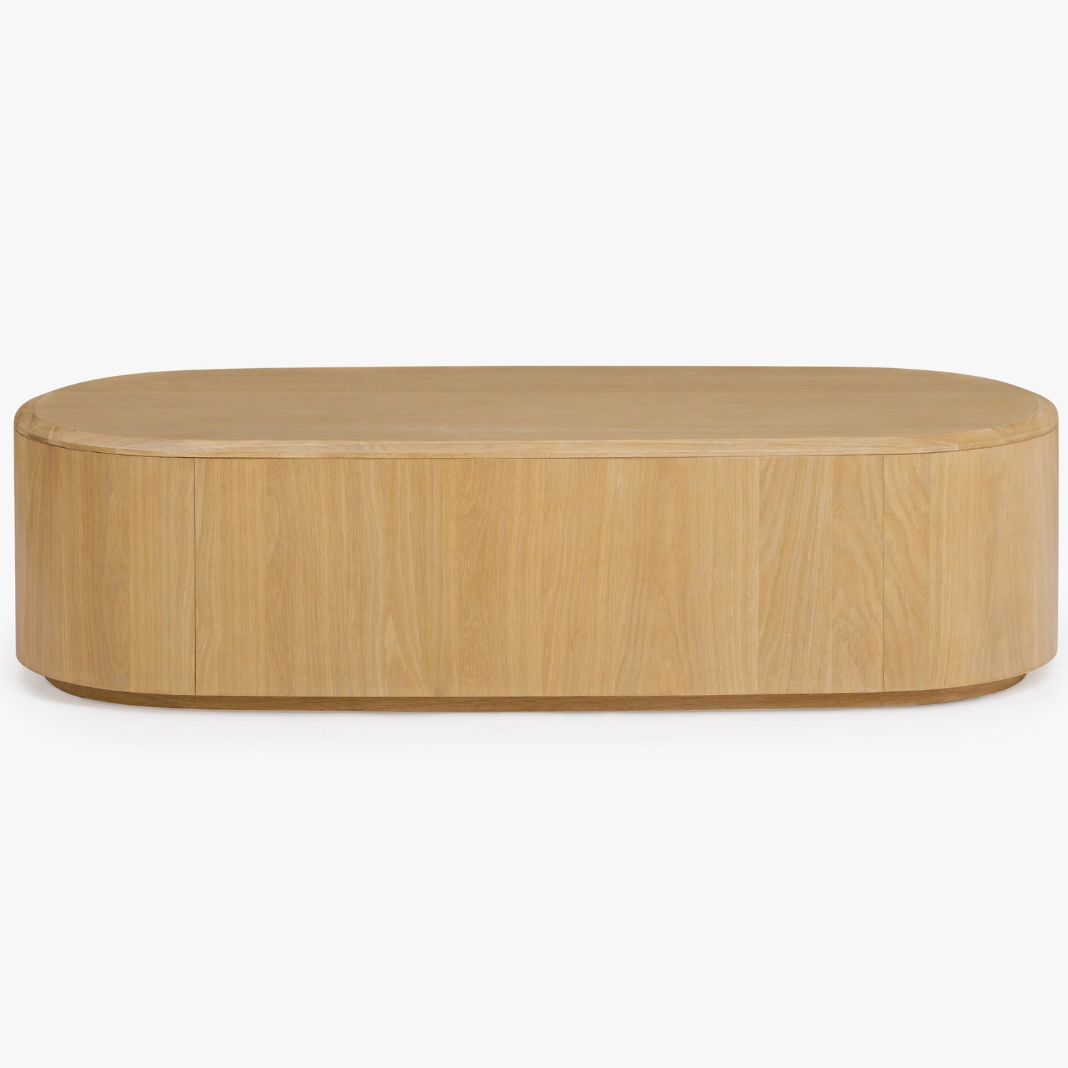 Co. House Designs Serena Oval Light Natural Oak Coffee Table
