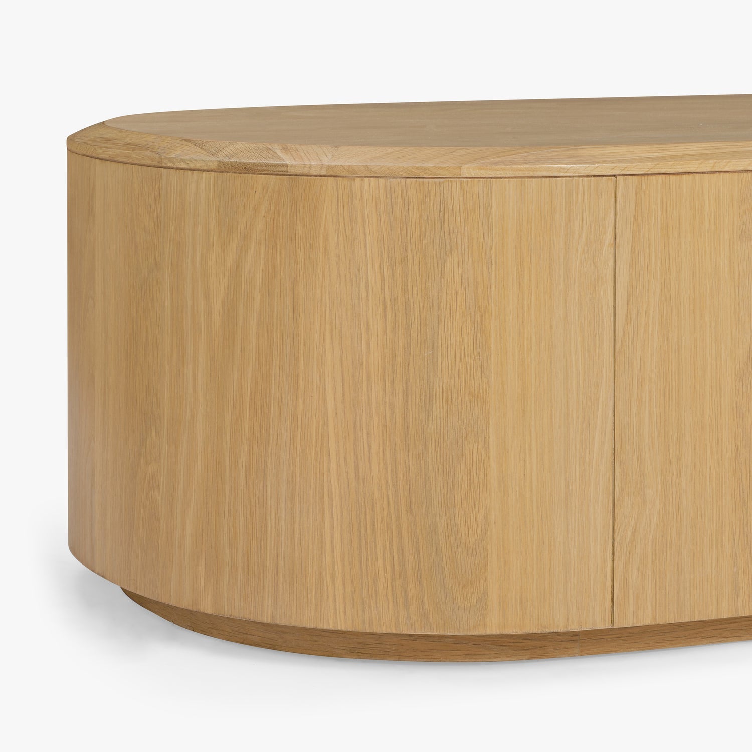 Co. House Designs Serena Oval Light Natural Oak Coffee Table