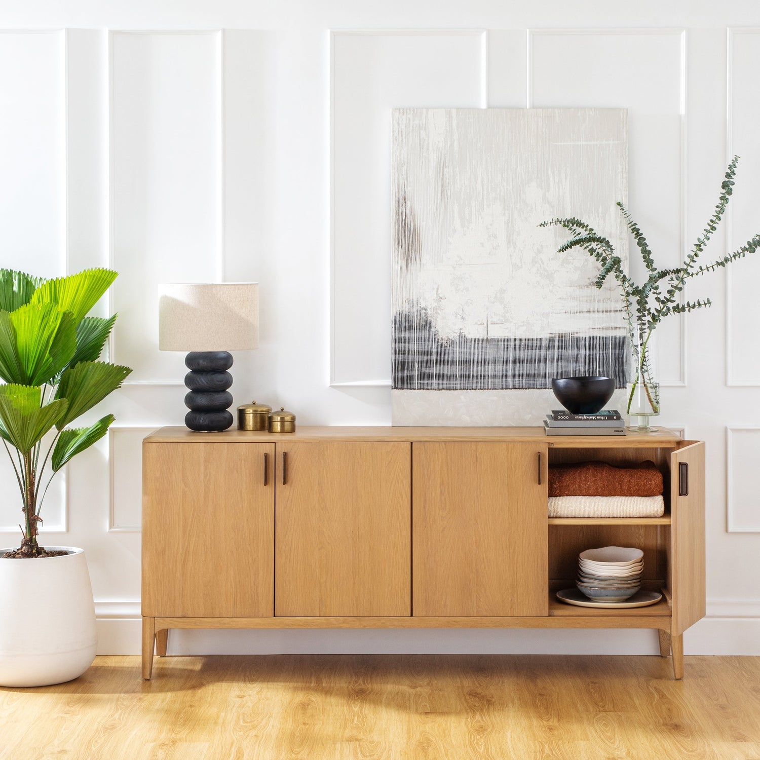 Co. House Designs Serena Oak Light Natural Sideboard
