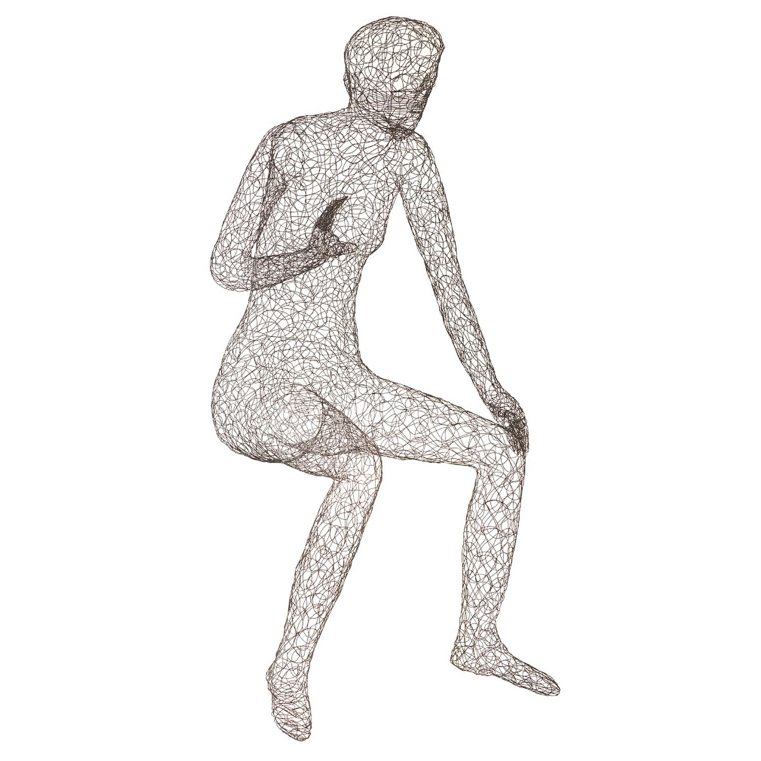 Phillips Collection Crazy Wire Lounging Female Sculpture