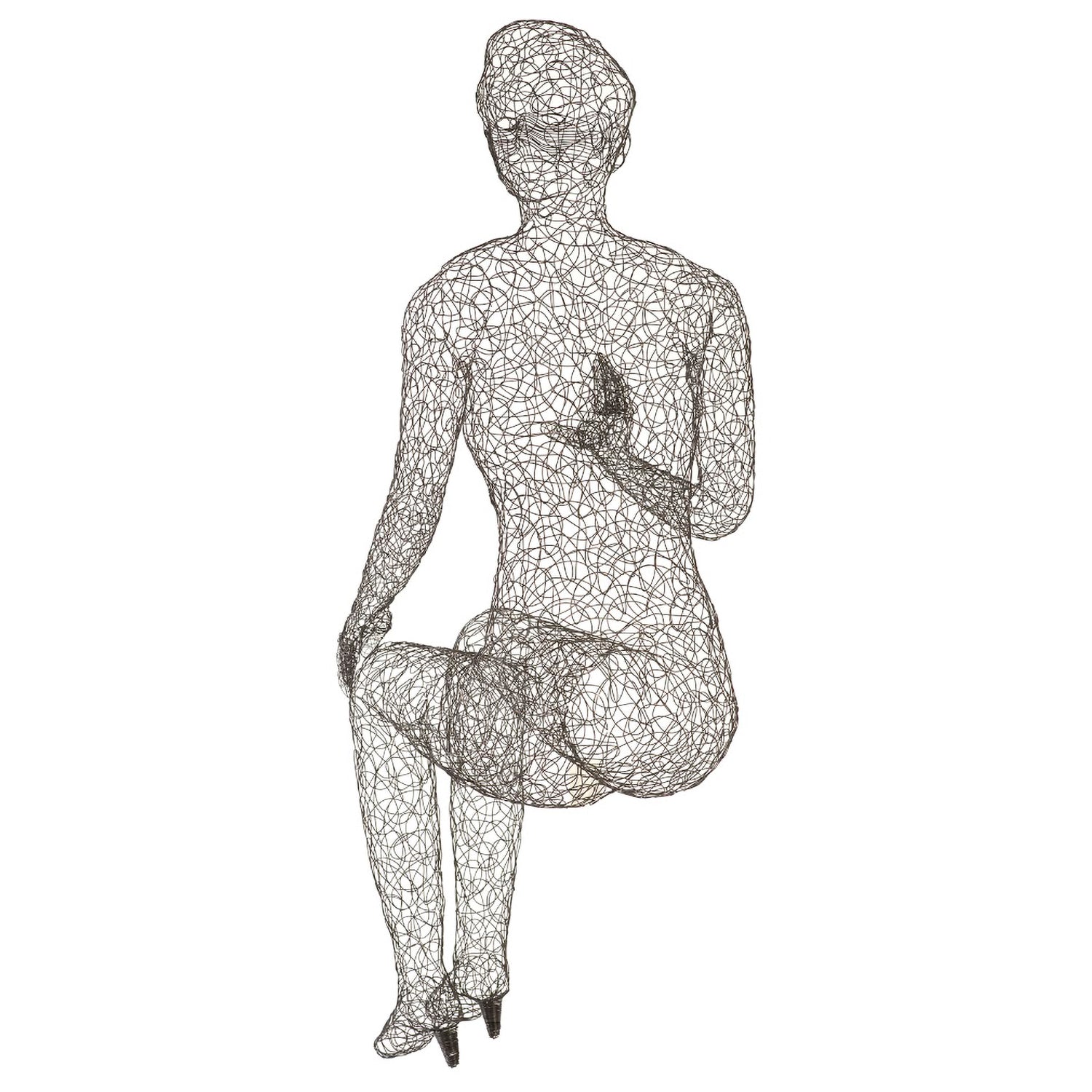 Phillips Collection Crazy Wire Lounging Female Sculpture