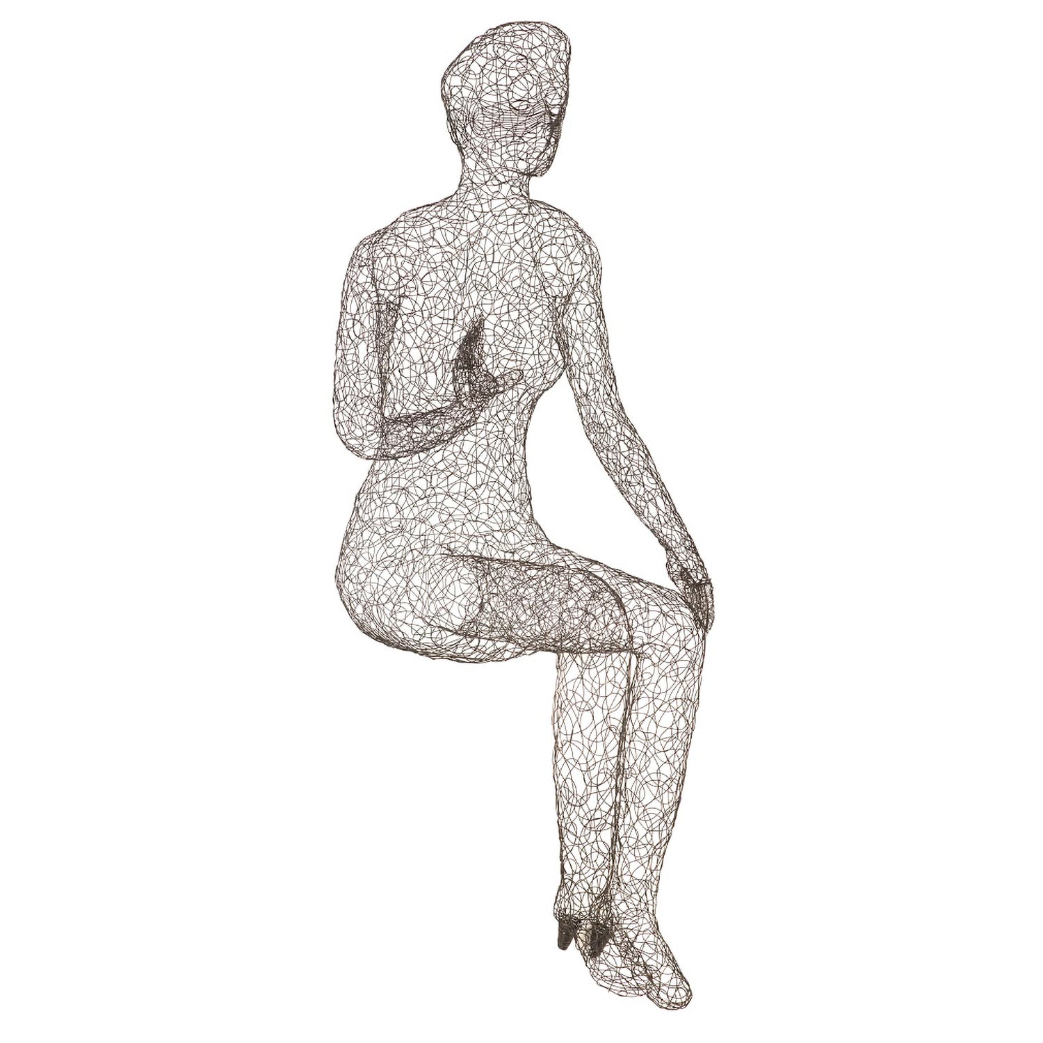 Phillips Collection Crazy Wire Lounging Female Sculpture