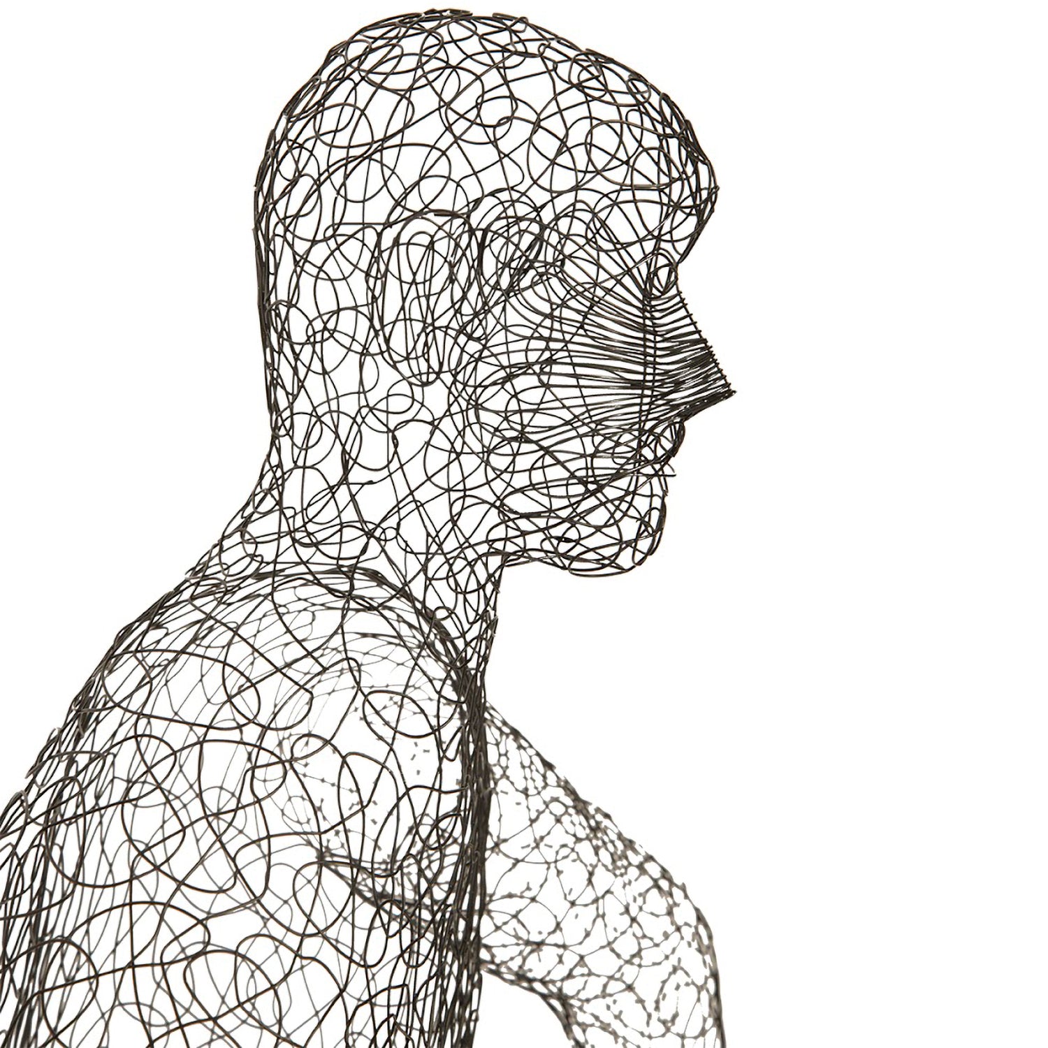 Phillips Collection Crazy Wire Lounging Male Sculpture