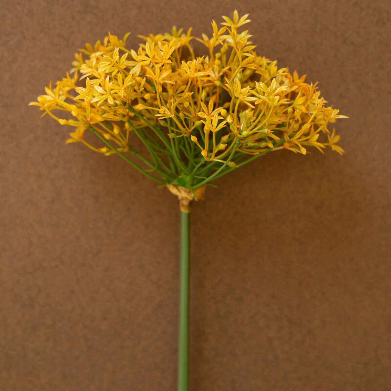 Artificial Yellow Scallion Flower Stem Set of 6