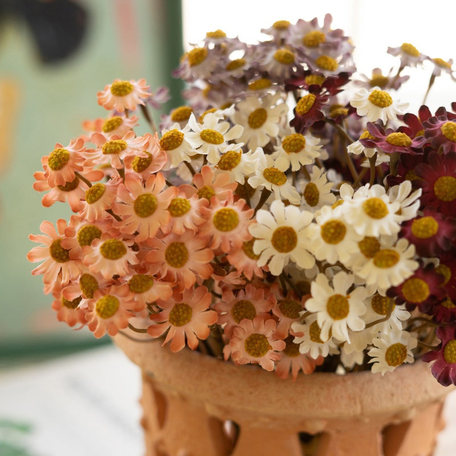 Chamomile White Bundle Faux Plant Stem Set of 6
