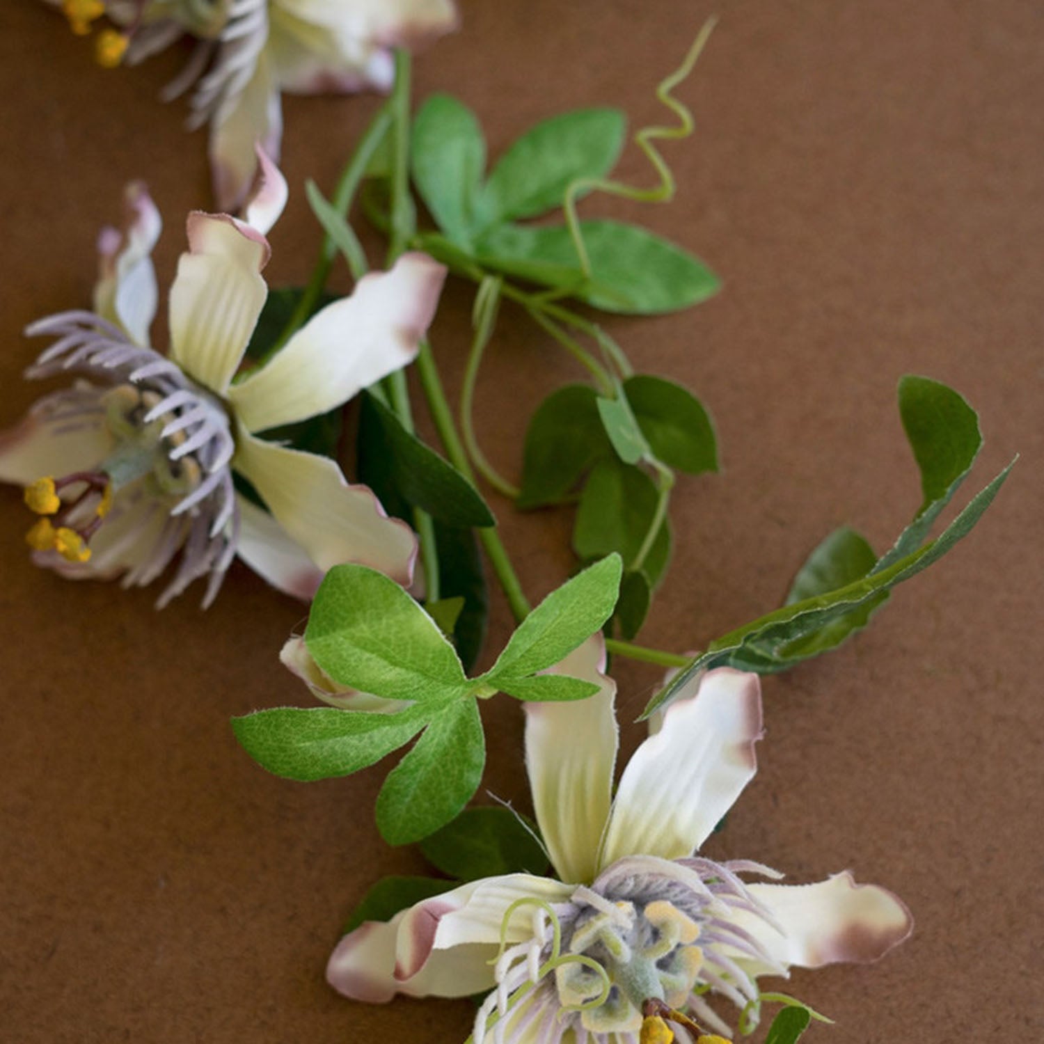 Faux Passion Flower Spray Set of 6