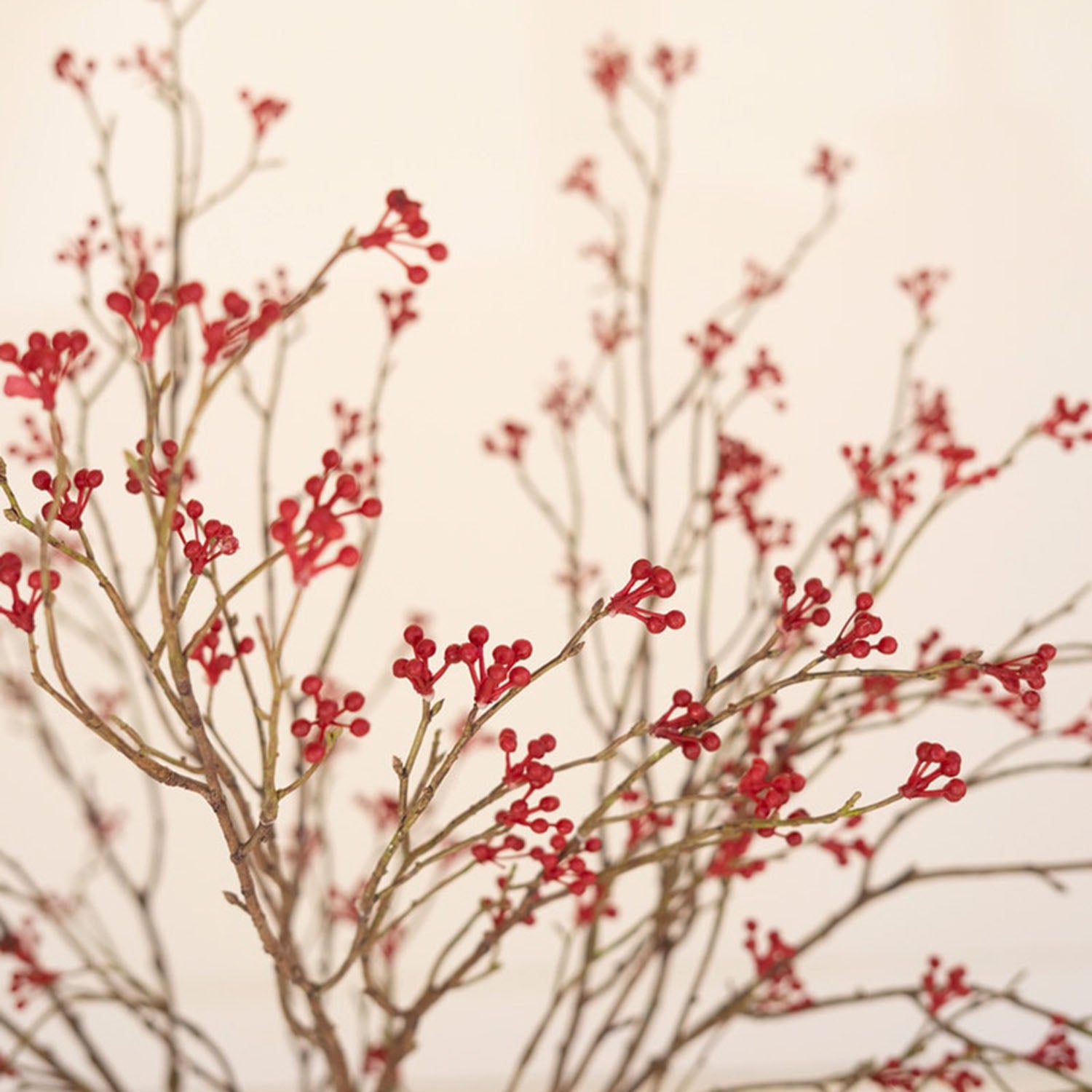 Faux Red Berry Spray Set of 6