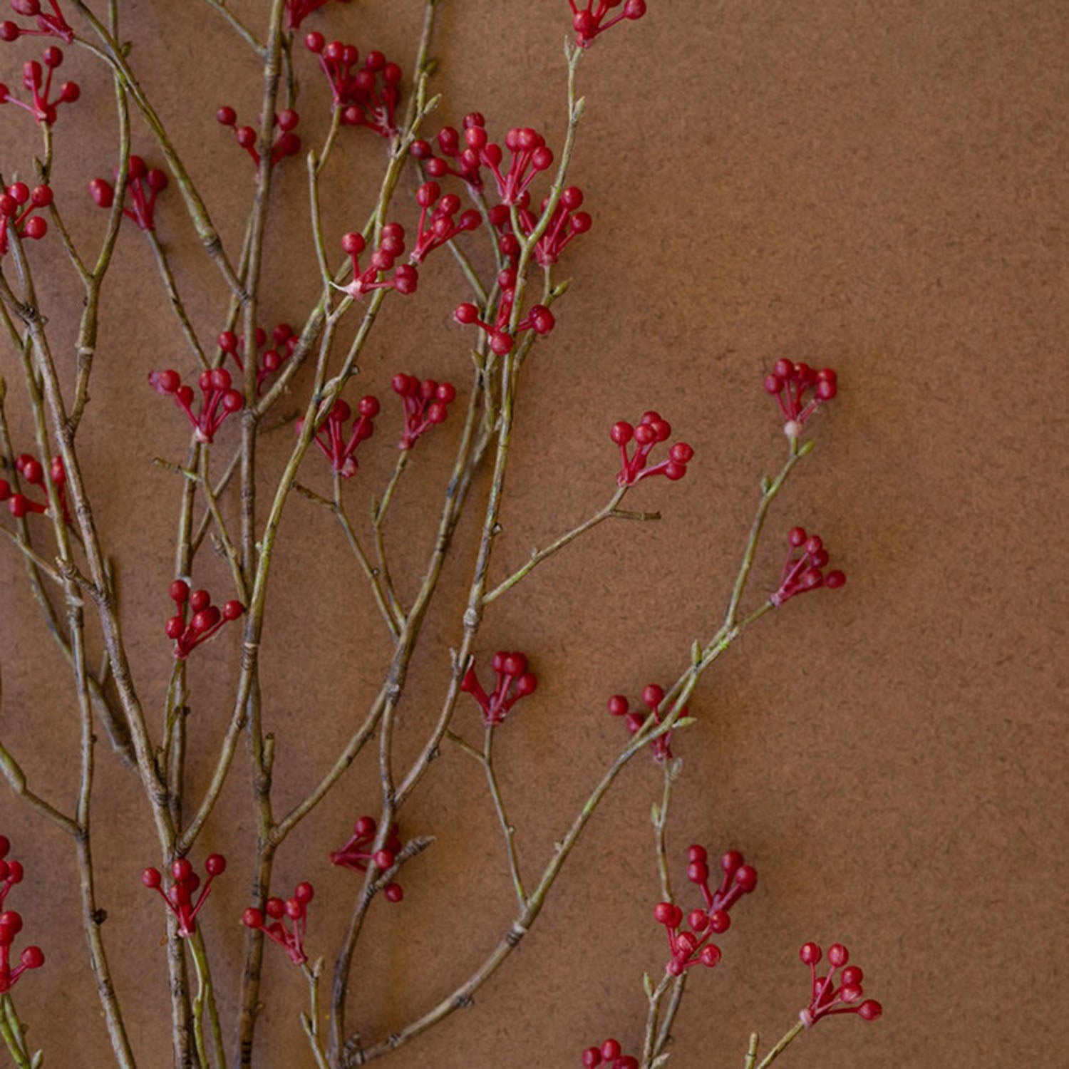 Faux Red Berry Spray Set of 6
