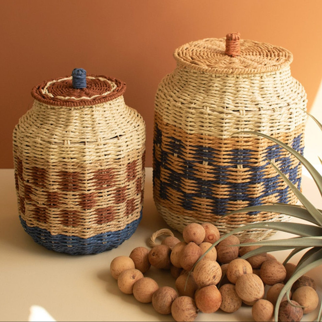 Twisted Paper Canister Set of 2