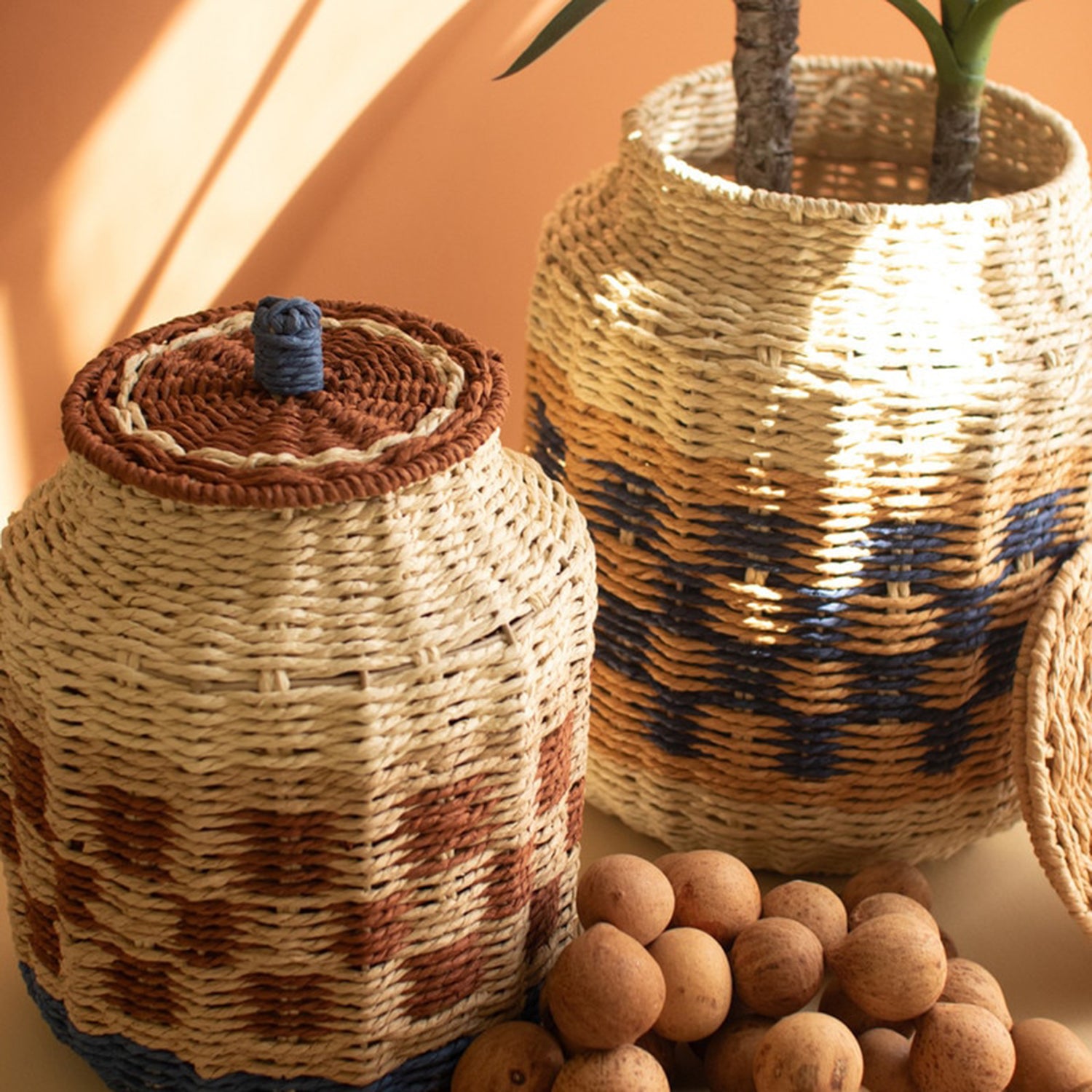 Twisted Paper Canister Set of 2