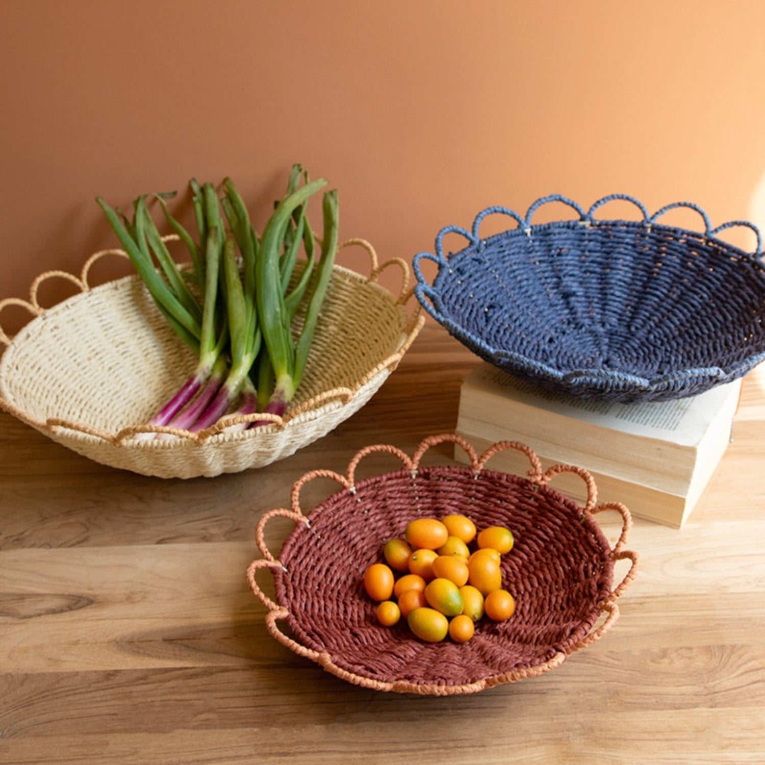 Twisted Paper Compote Set of 3
