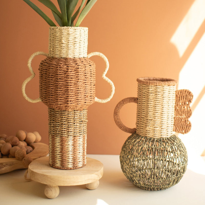 Twisted Paper Urn Set of 2