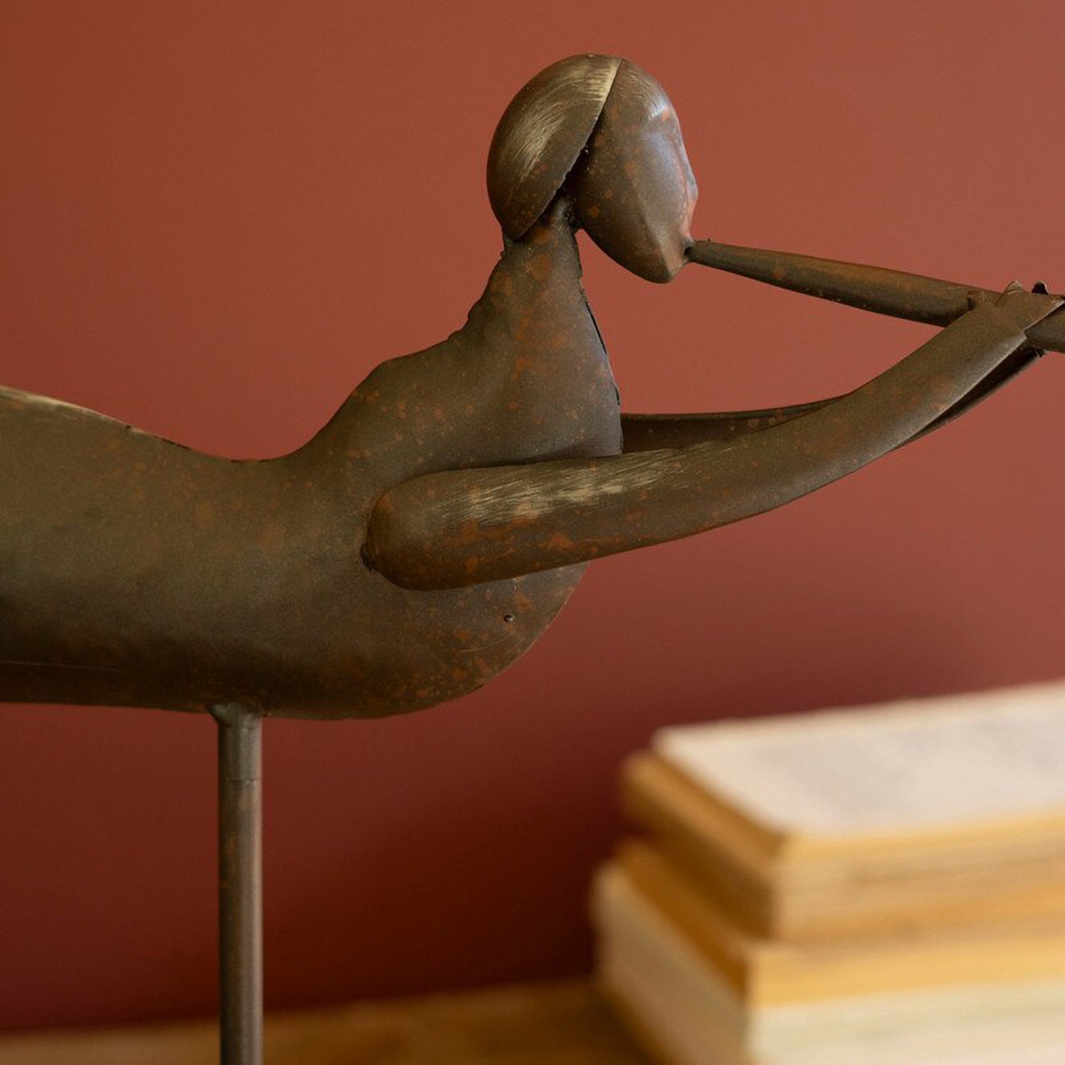 Rustic Metal Folk Art Angel Set of 2