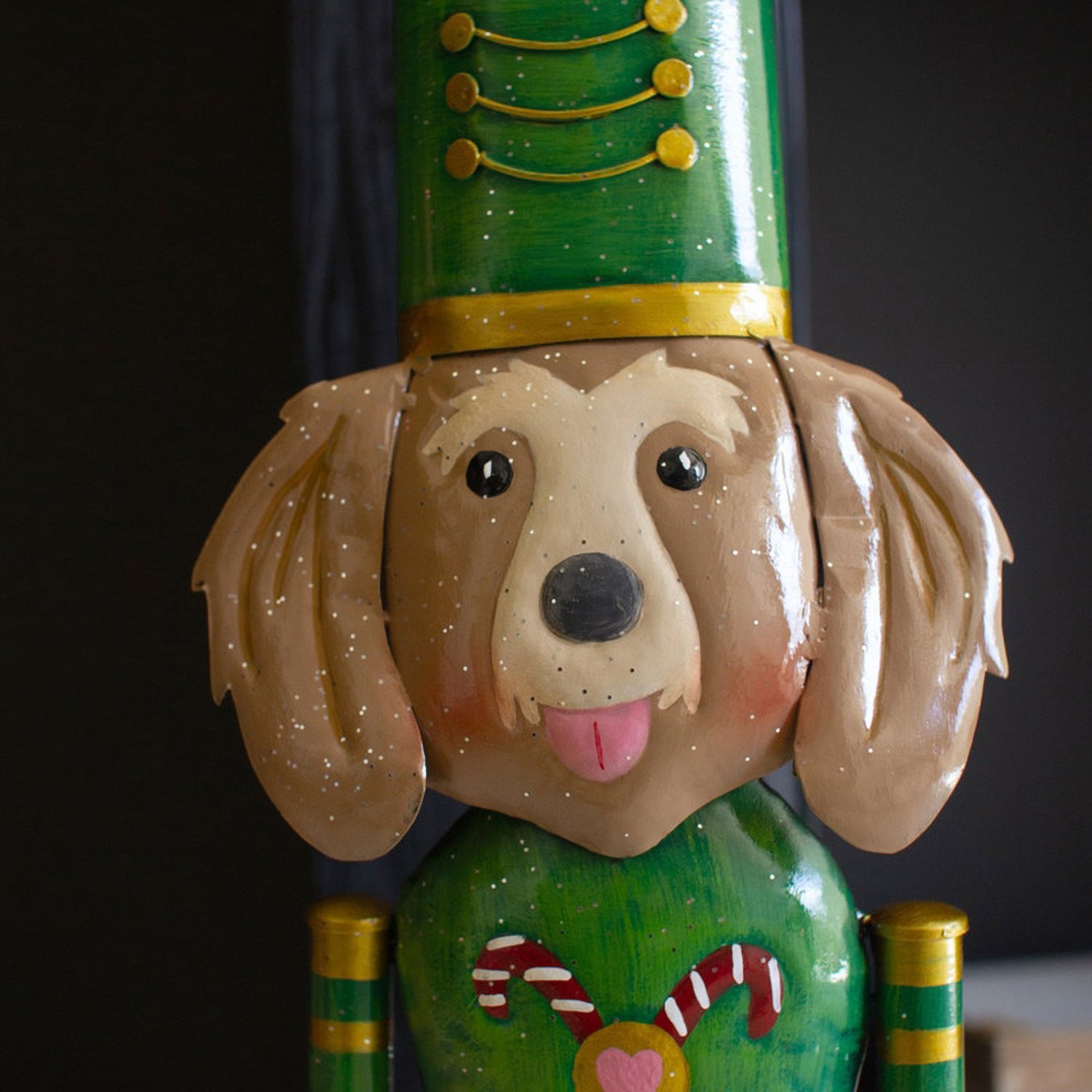 Metal Christmas Dog Nutcracker Set of 2