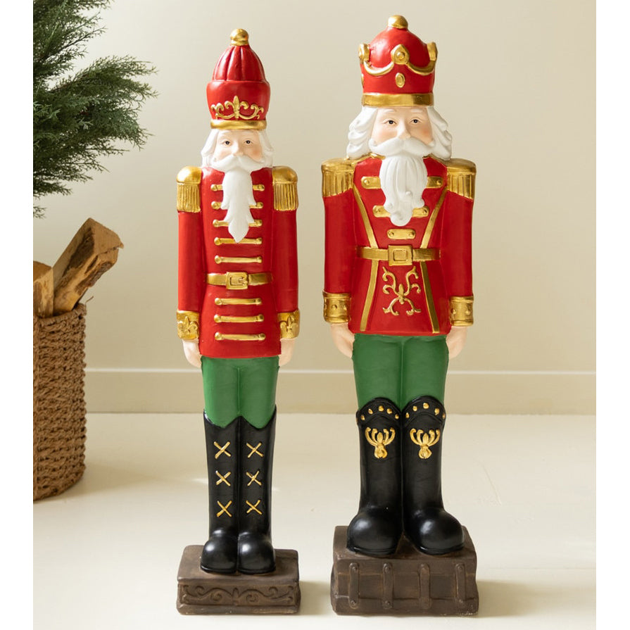 Faux Concrete Christmas Soldier Set of 2