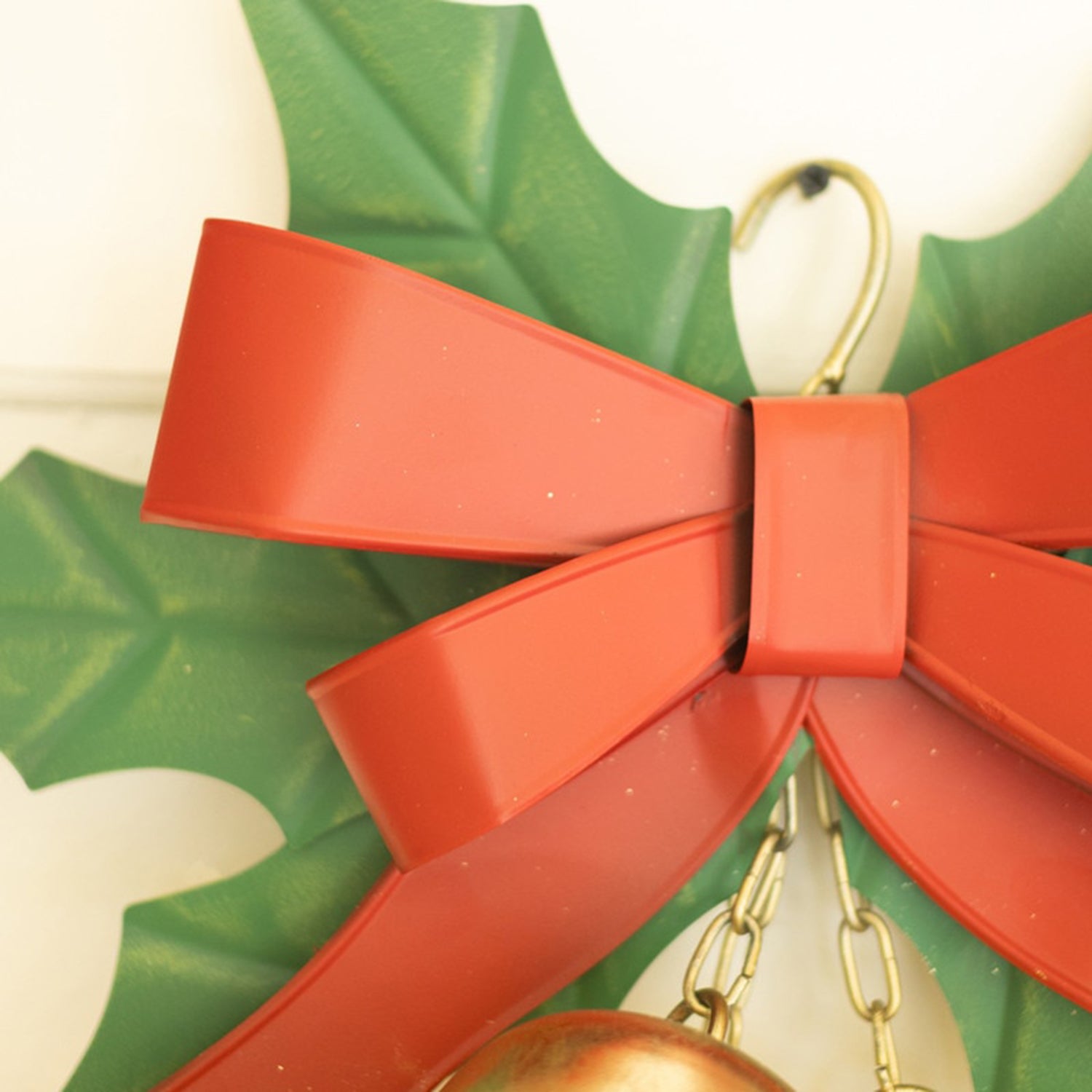 Painted Chrstmas Bells and Holly Door Hanger
