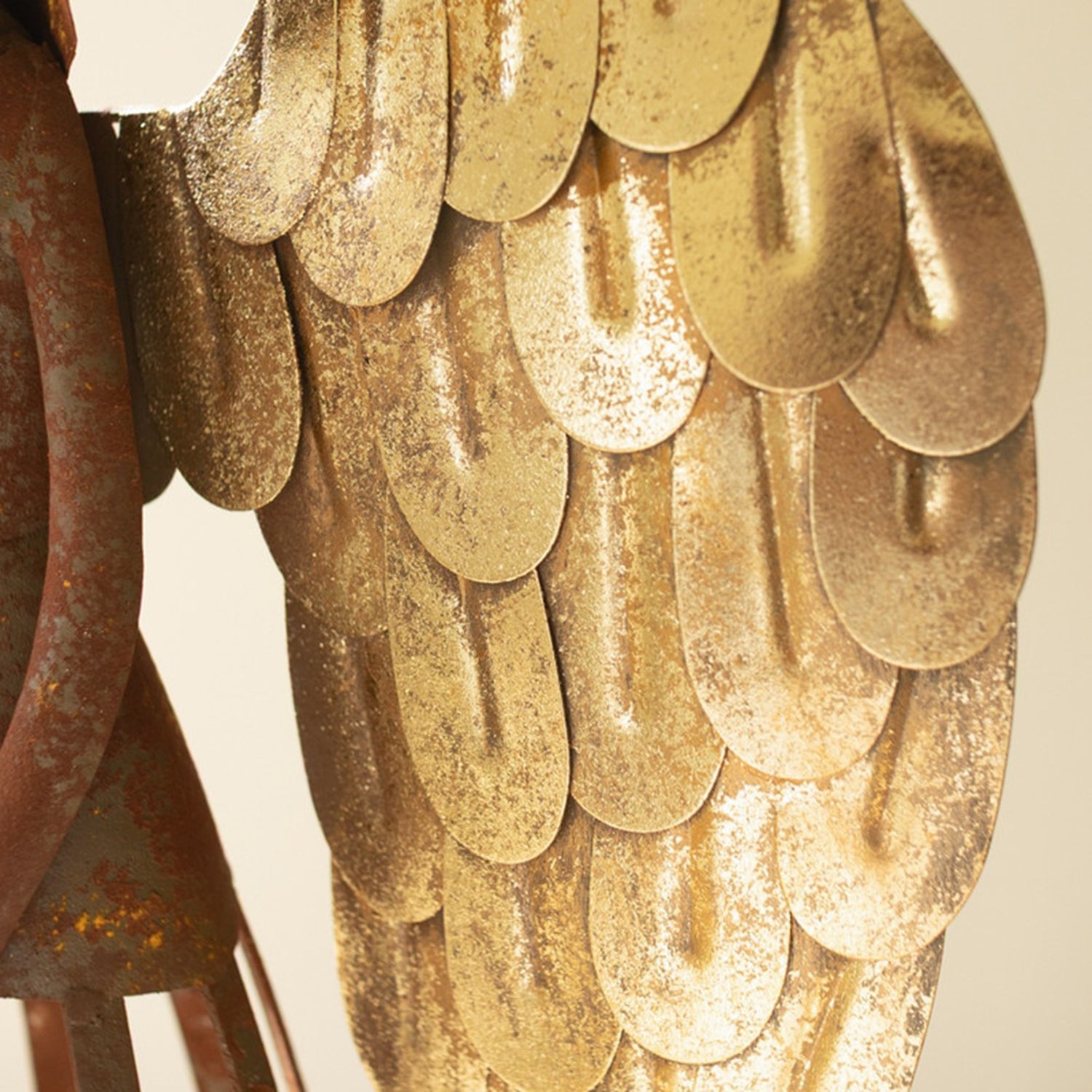 Rustic and Gold Painted Christmas Angel