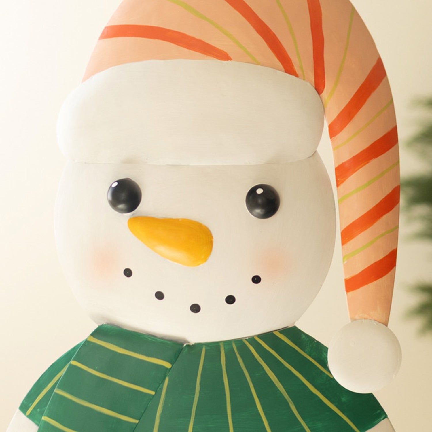 Large Metal Colorful Snowman