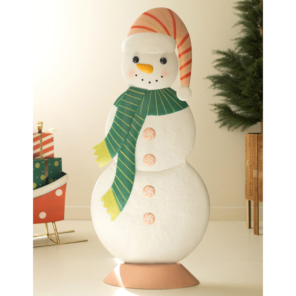 Large Metal Colorful Snowman