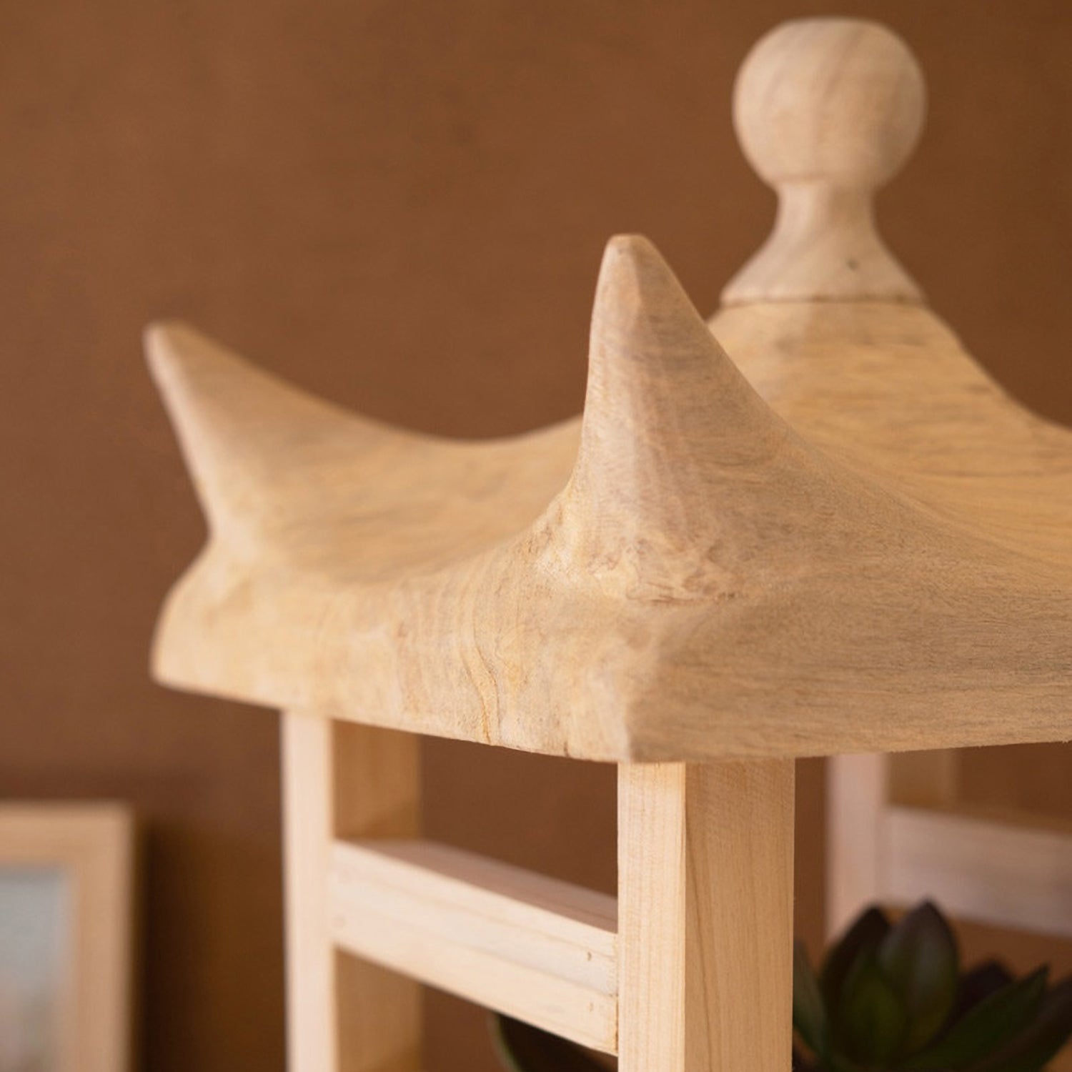 Pagoda-Style Wood Plant Stand
