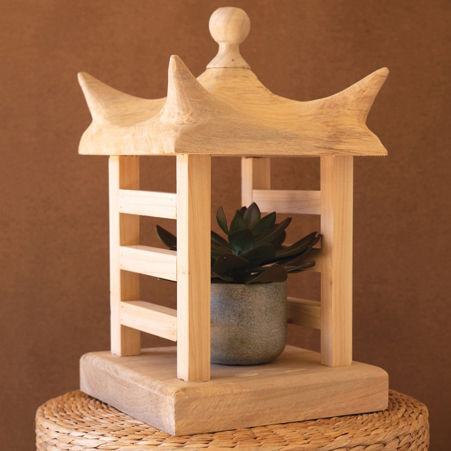 Pagoda-Style Wood Plant Stand