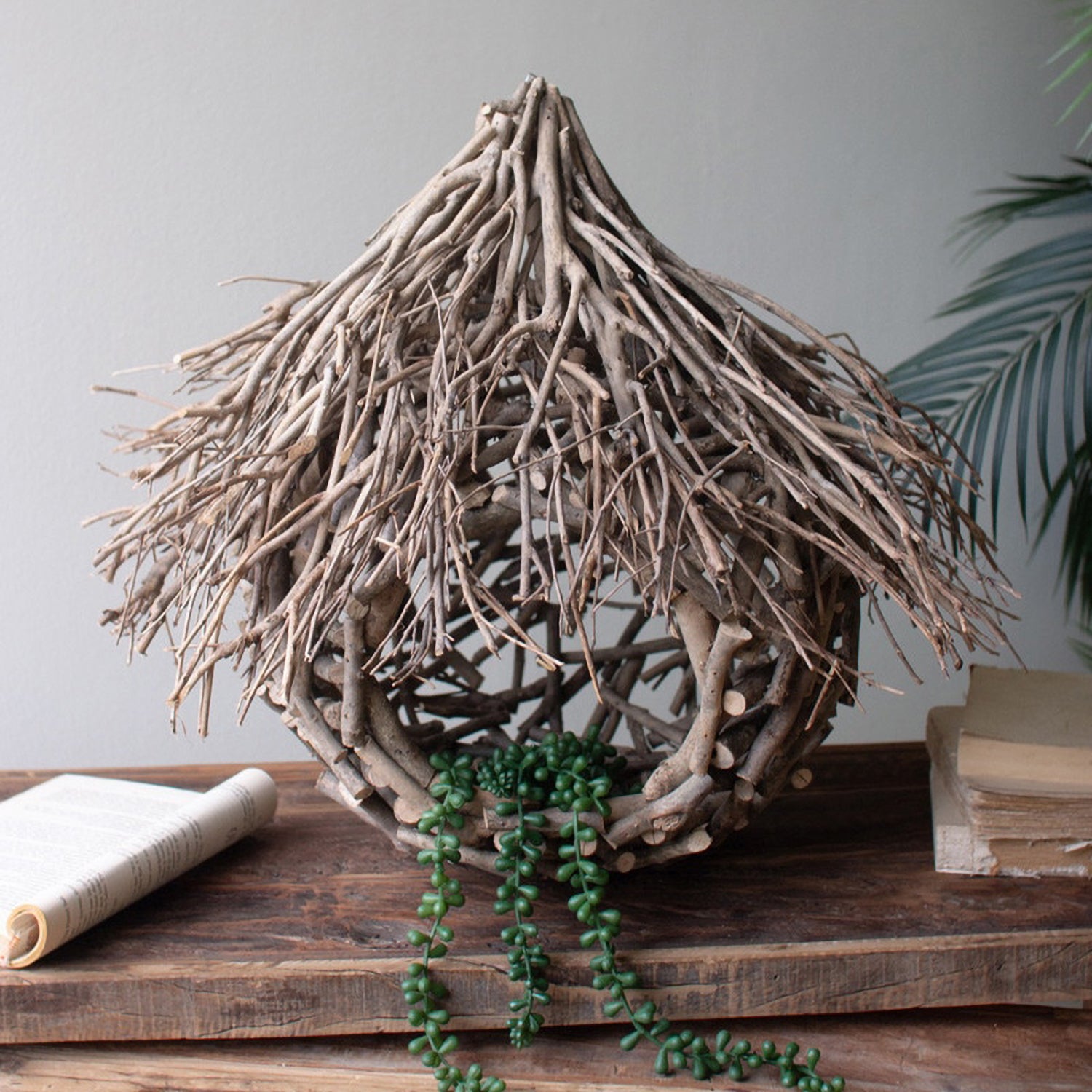 Hanging Tea Twig Bird House