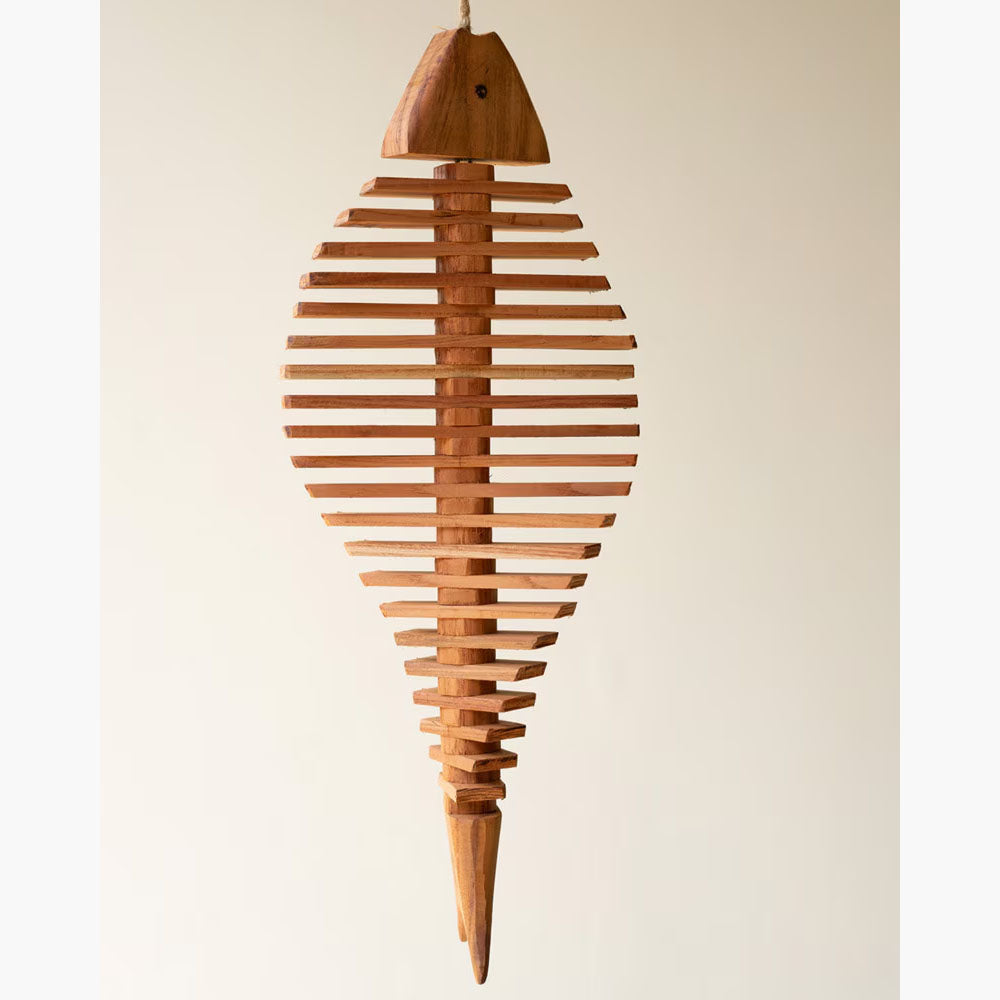Hanging Wooden Fish Spinner