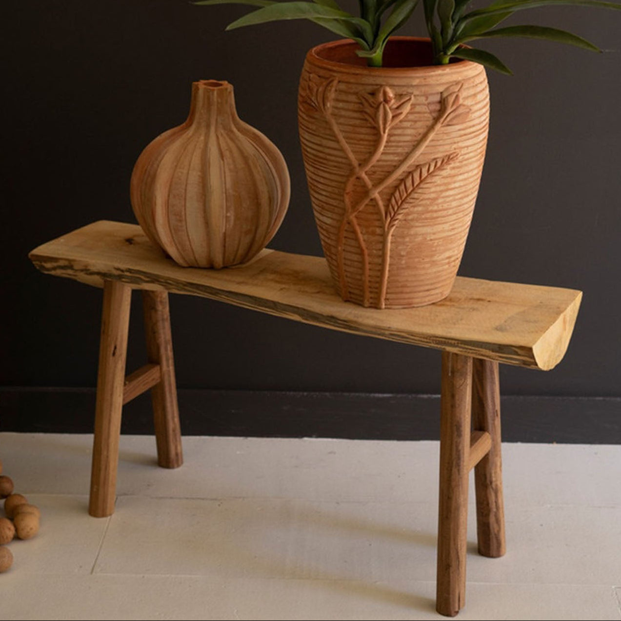 Rustic Tree Bench