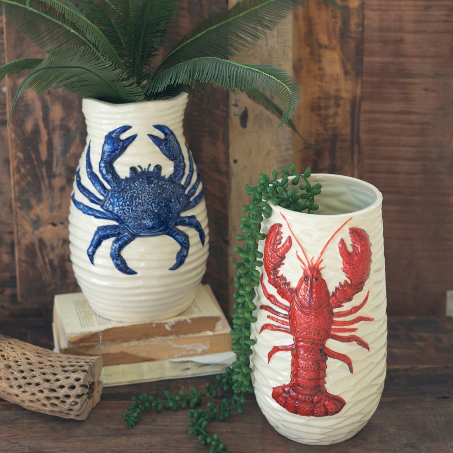 Ceramic Crab Vase