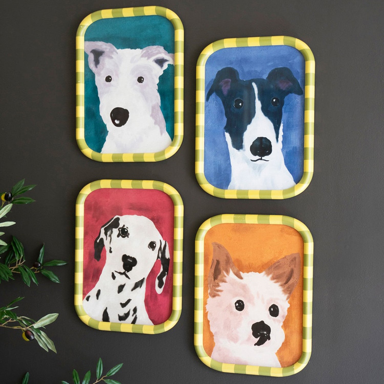 Dog Framed Artwork Set of 4